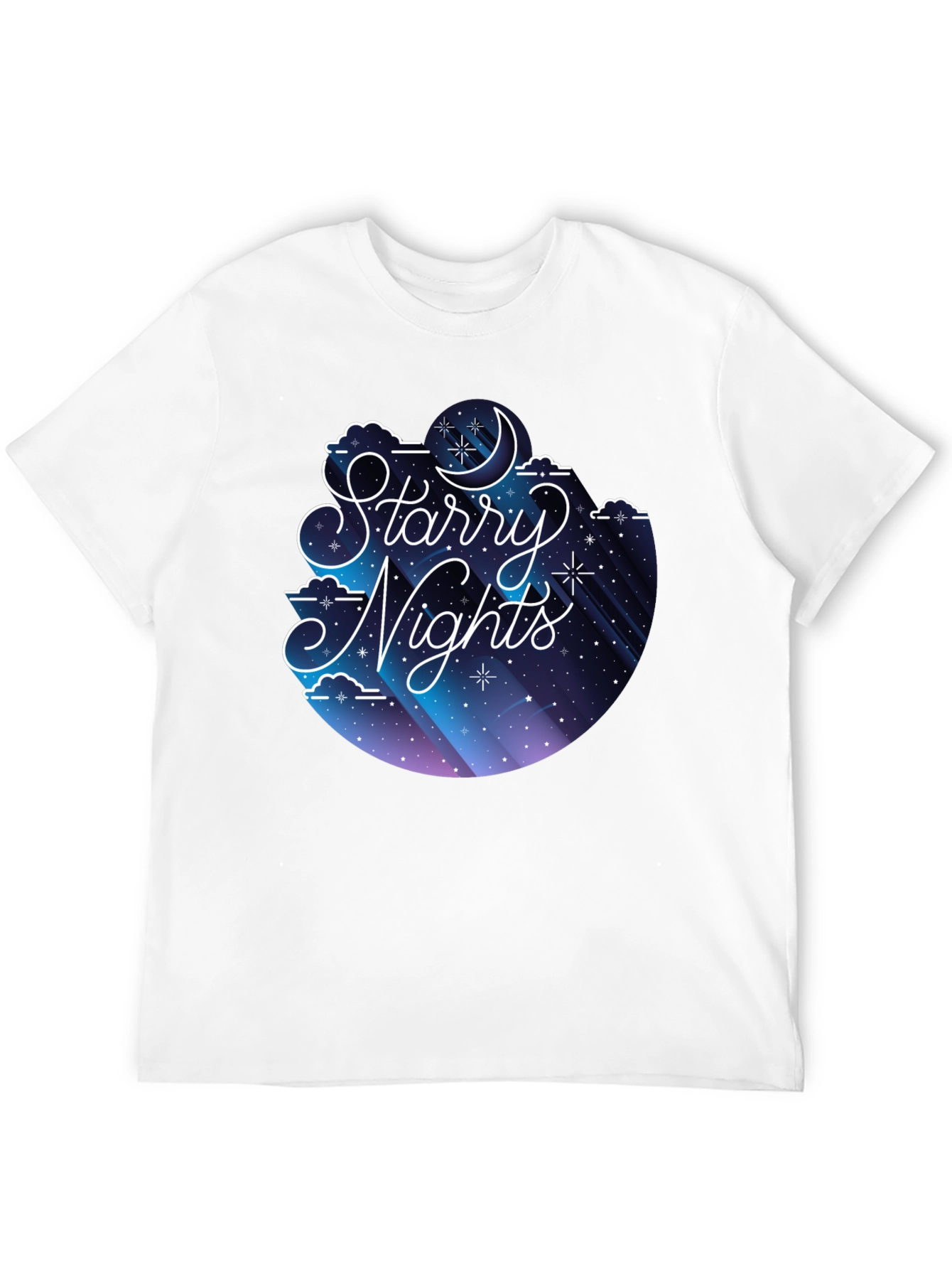 Black Starry Nights Graphic Tee - Soft Cotton Blend view 12