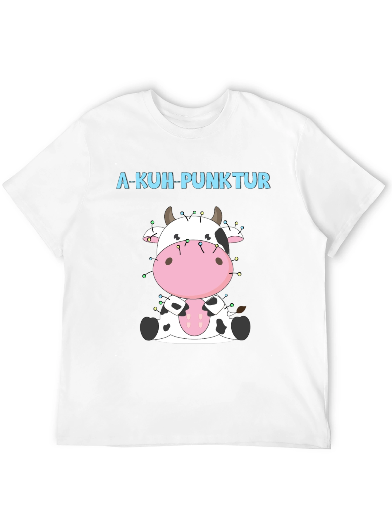 Black A-Kuh-Punktur Cow Christmas T-Shirt view 12