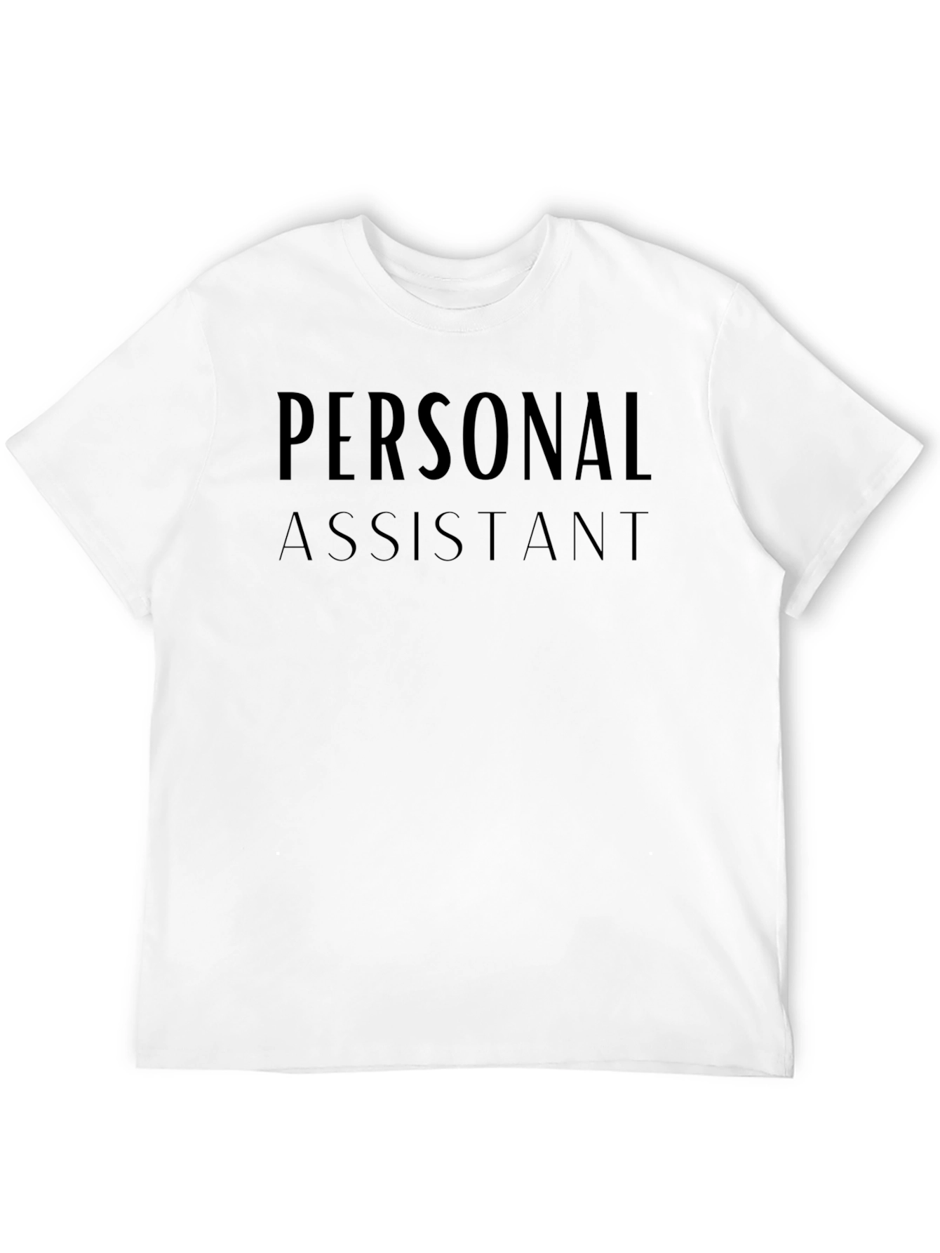 Black Personal Assistant Crew Neck T-Shirt view 12