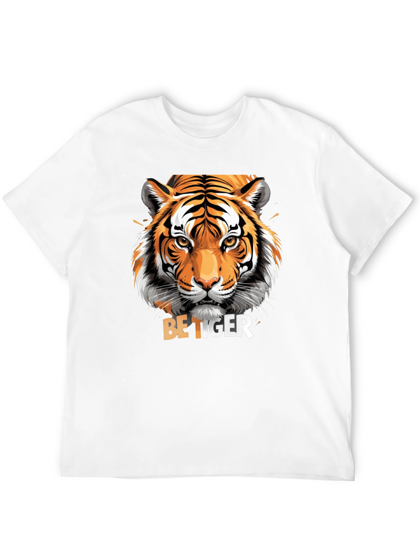 Black Be Tiger Graphic T-Shirt - Stylish Animal Print Tee view 12