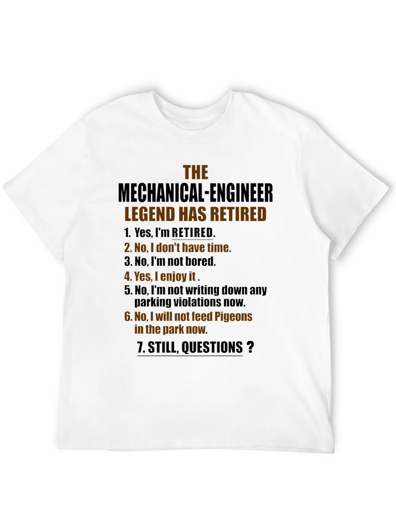 Black Retired Mechanical Engineer T-Shirt Funny Gift view 12