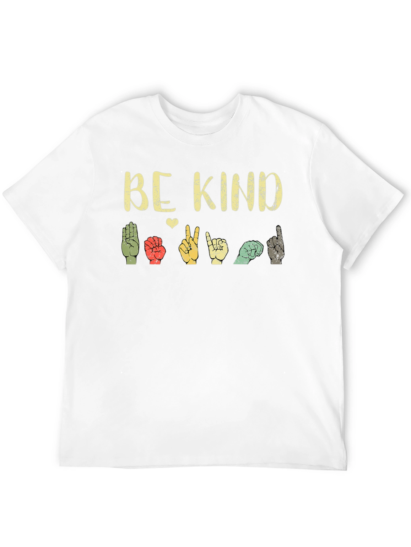 Black Be Kind Sign Language T-Shirt - Comfort Fit view 12