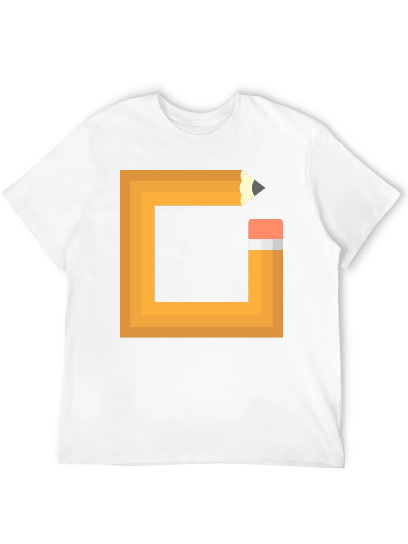 Black Pencil Design Black T-Shirt - Graphic Tee view 12