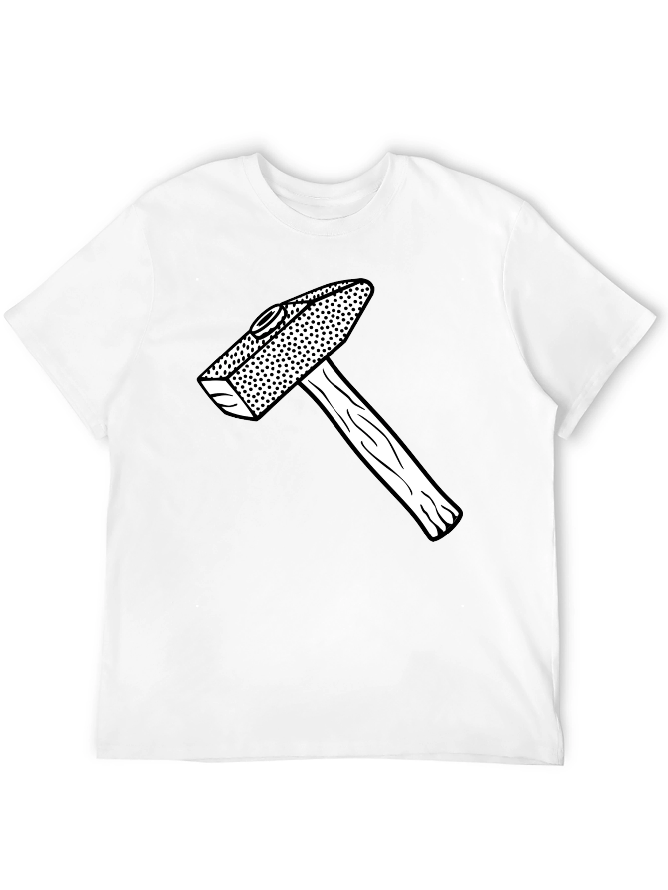 Black Hammer Graphic Tee - Black Cotton Casual Shirt view 12