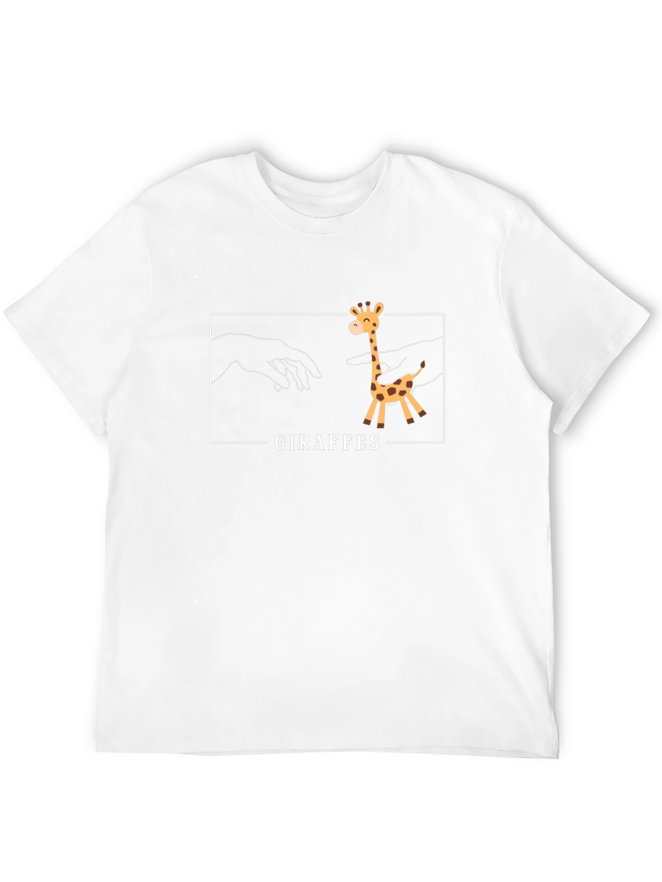 Black Giraffes Funny Graphic T-Shirt - Black view 12