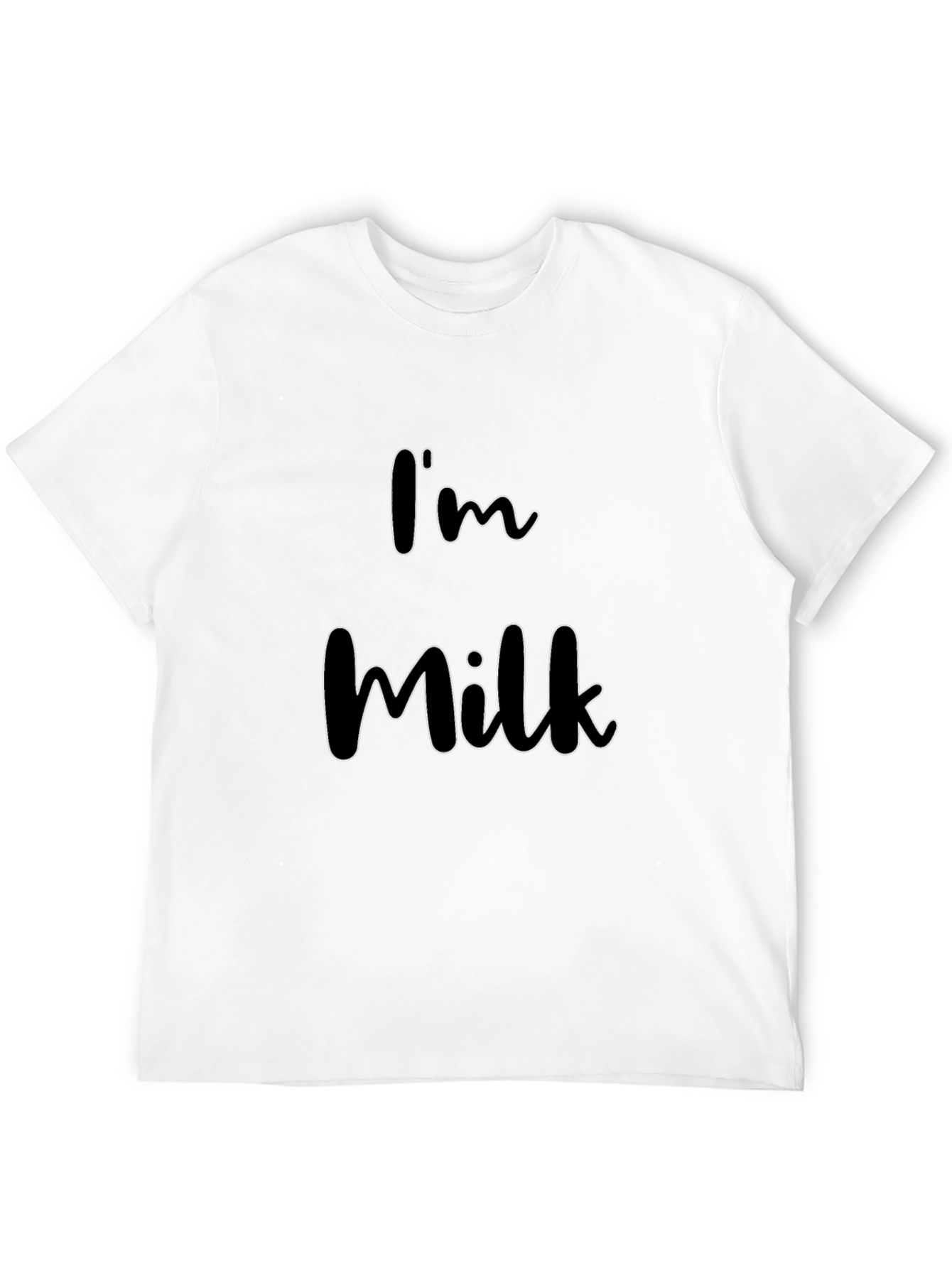 Black I'm Milk Graphic T-Shirt - Funny Humor Tee view 12