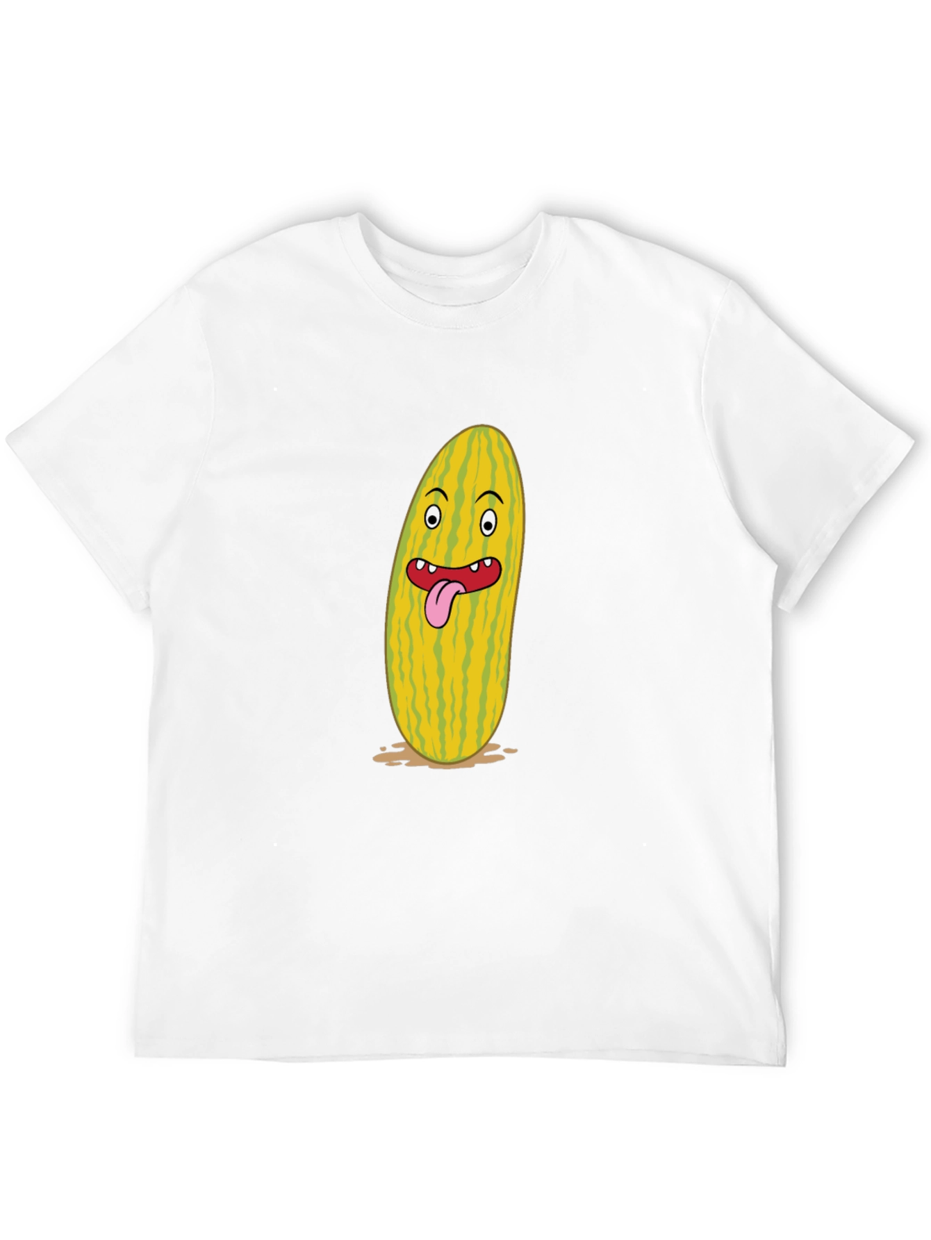Black Funny Cartoon Pickle Graphic Black T-Shirt view 12