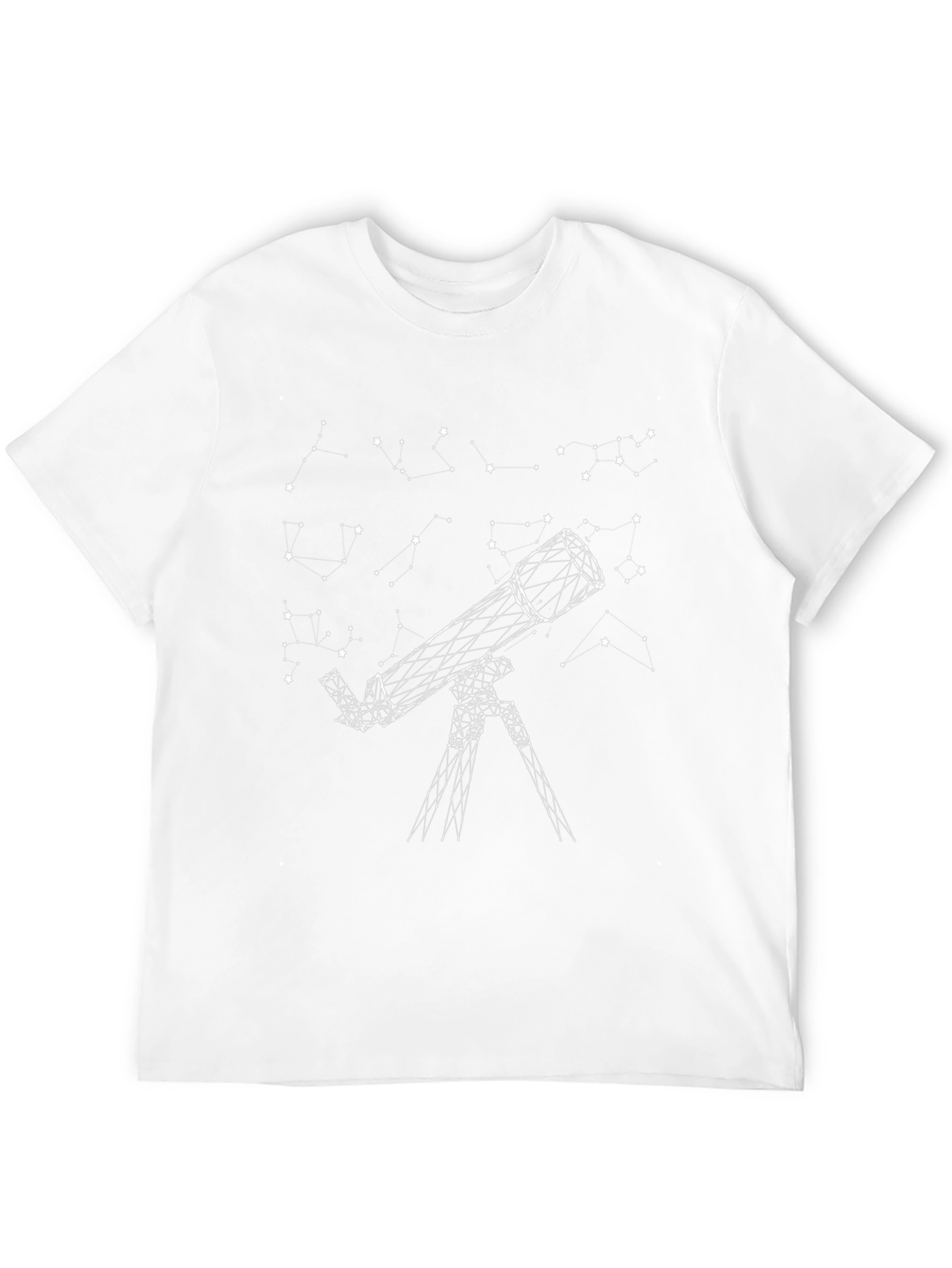 Black Telescope Constellation Graphic Black T-Shirt view 12