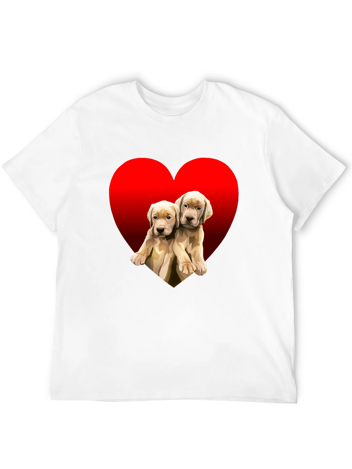 Black Puppy Love Heart Tee - Adorable Dog T-Shirt view 12