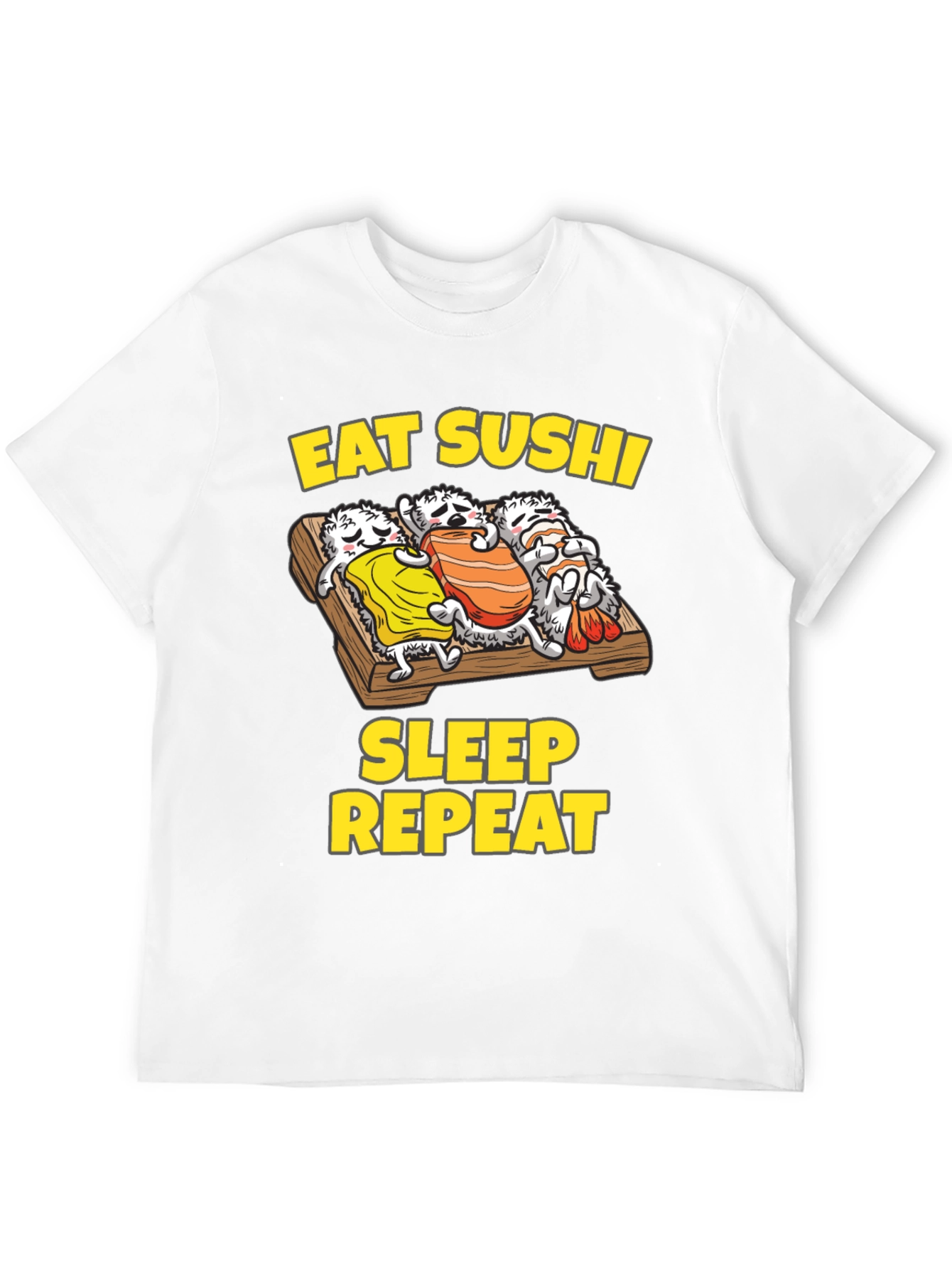 Black Eat Sushi Sleep Repeat Graphic Tee view 12