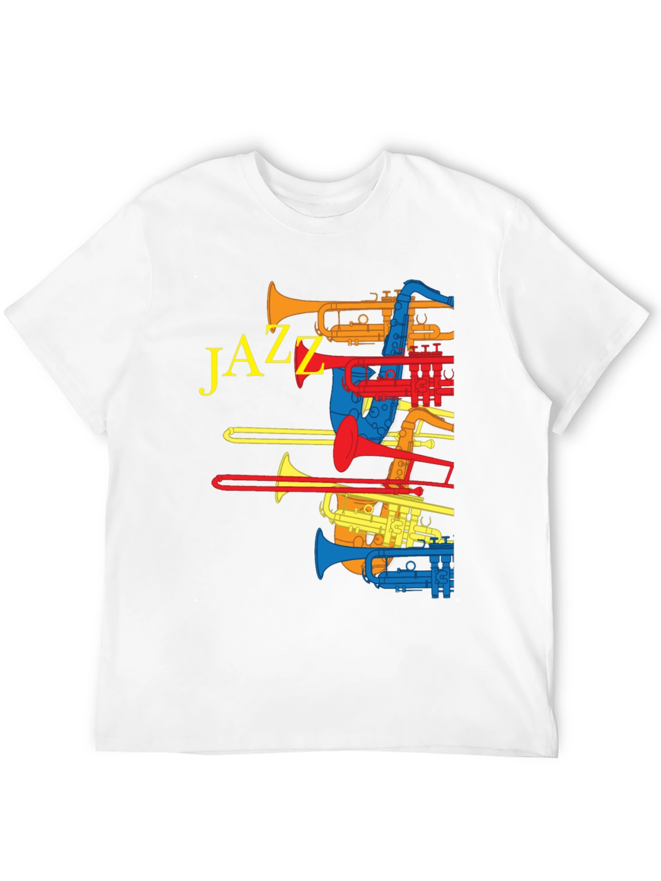 Black Jazz Instrument T-Shirt - Colorful Music Tee view 12
