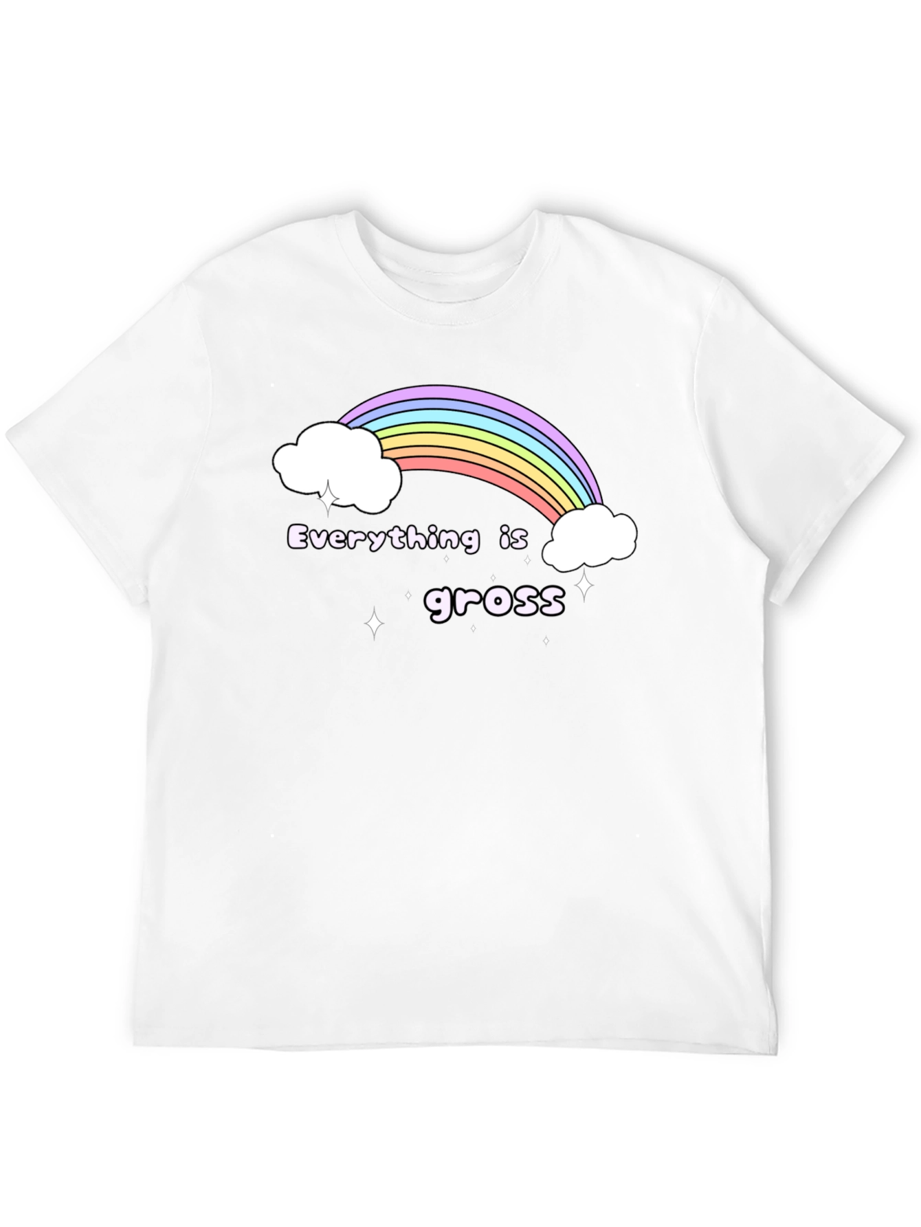 Black Everything is Gross Rainbow T-Shirt - Black Graphic Tee view 12