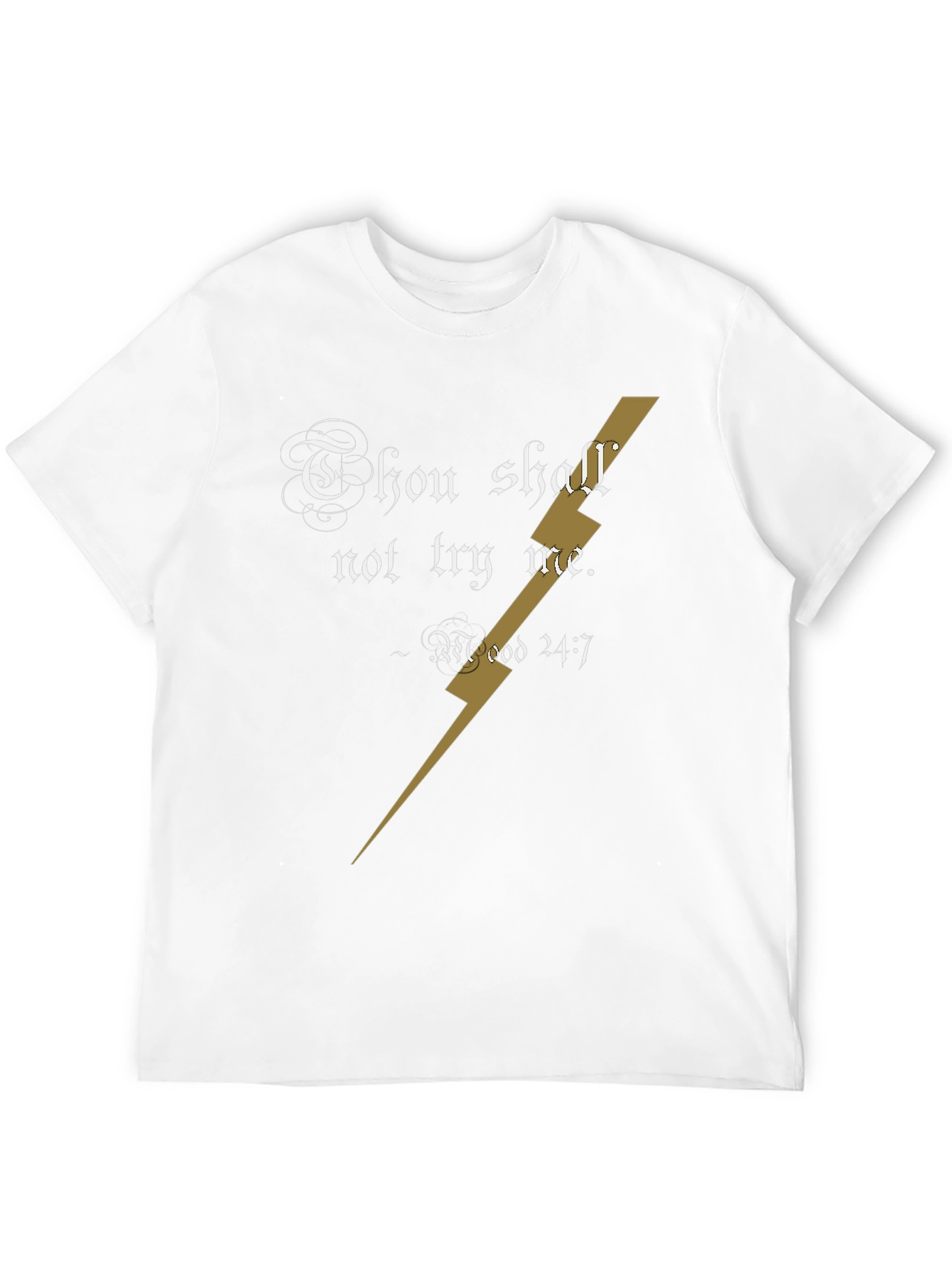 Black Thou Shalt Not Try Me T-Shirt - Funny Graphic Tee view 12