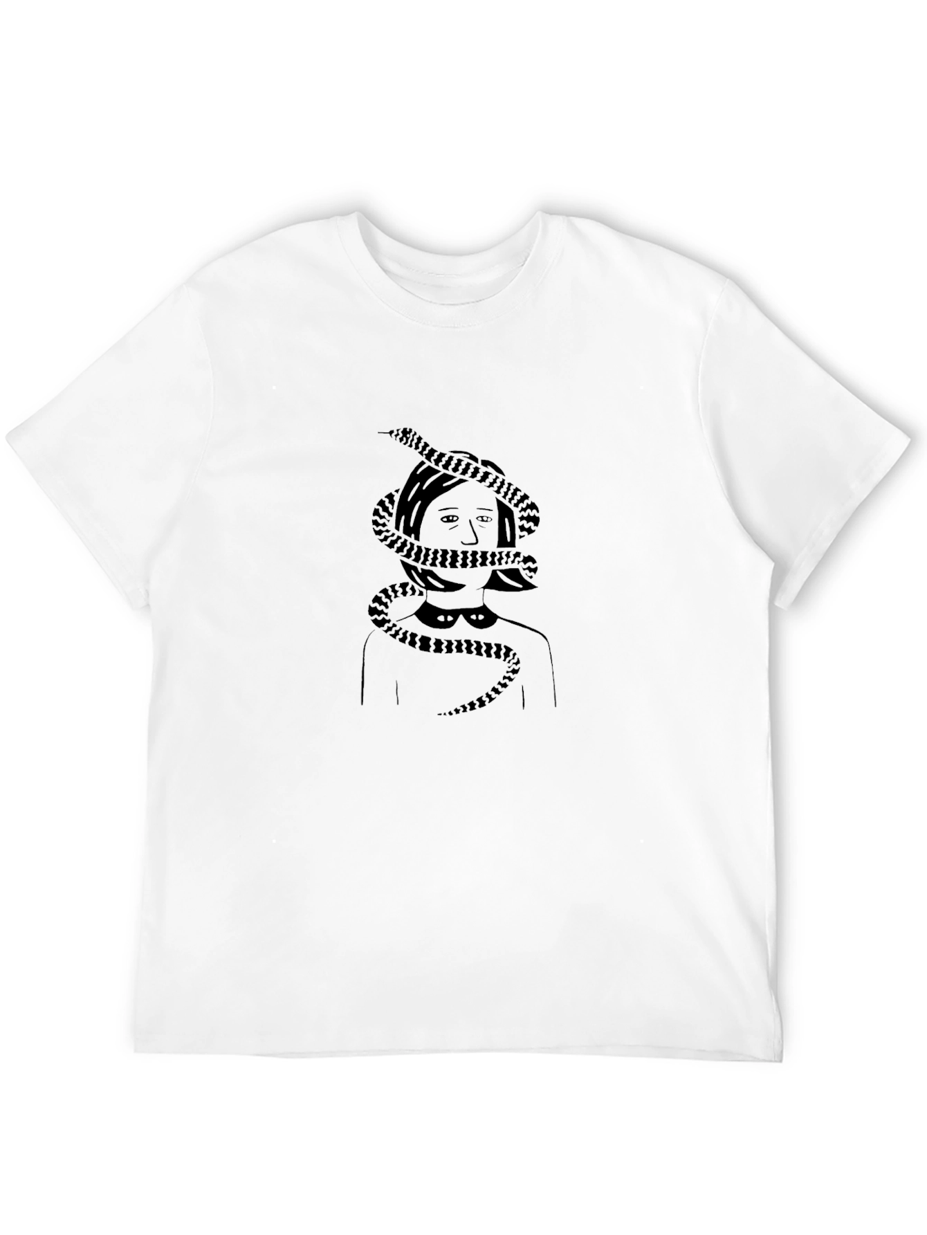 Black Snake Woman Graphic Tee - Dark Humor T-Shirt view 12