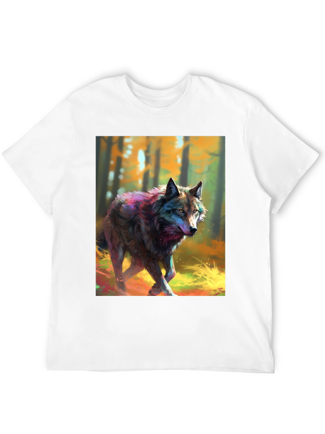 Black Wolf Graphic Tee - Black Cotton Blend view 12