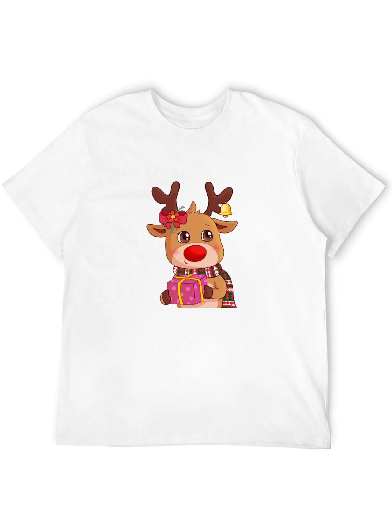 Black Christmas Reindeer Graphic Tee view 12