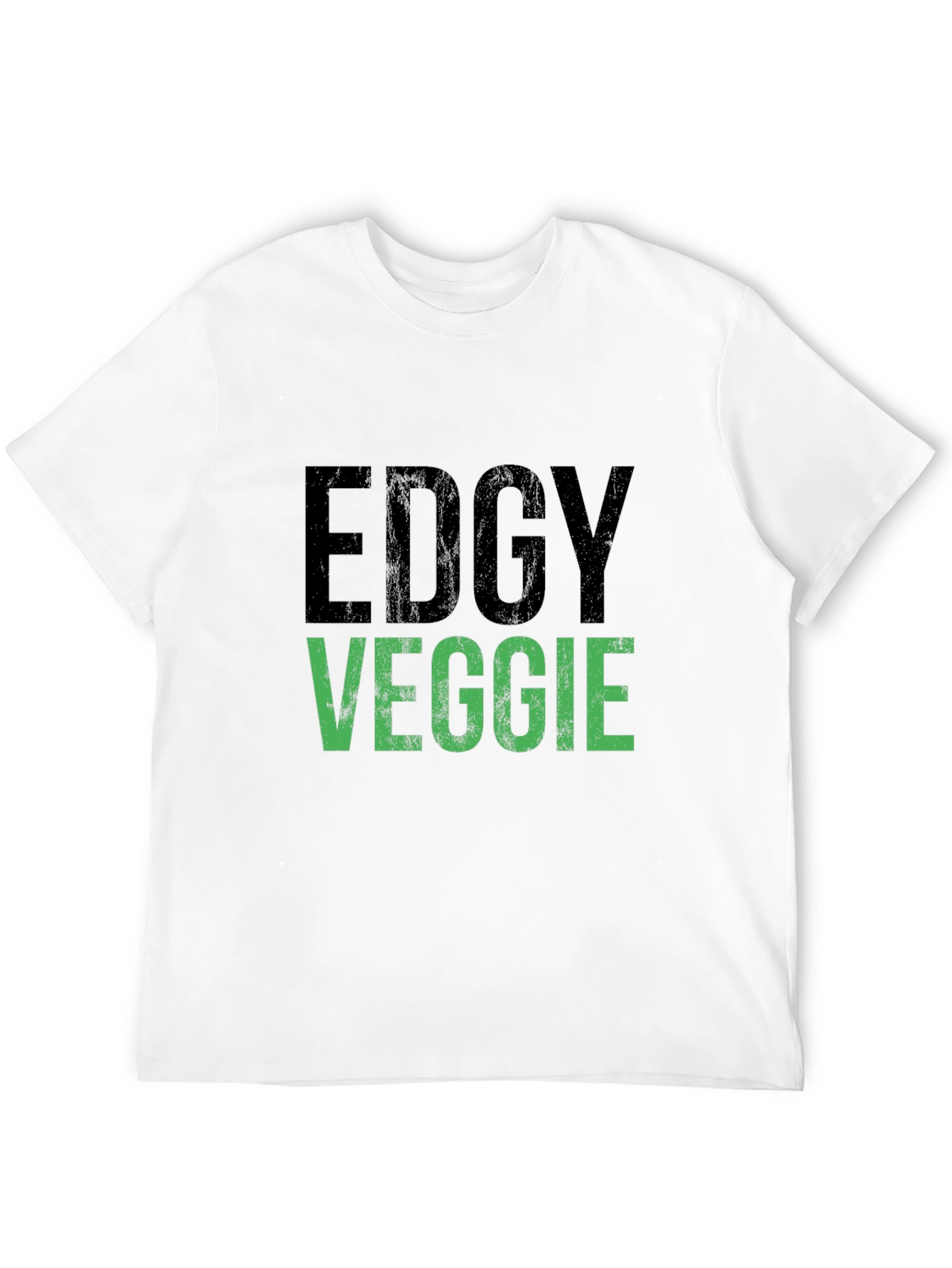 Black Edgy Veggie Graphic T-Shirt - Vegan Style view 12