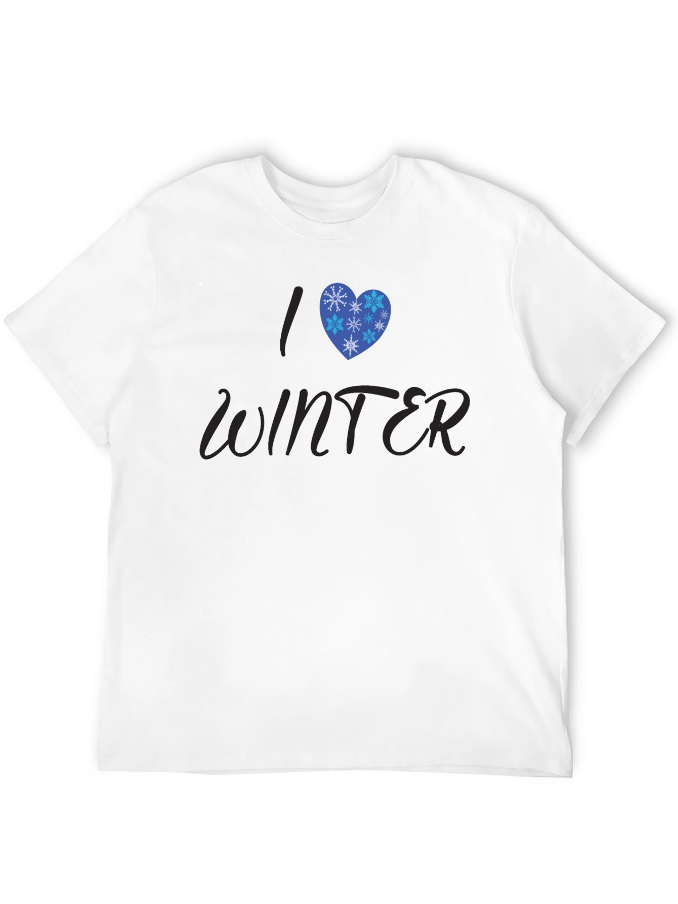 Black I Heart Winter Graphic Tee - Stylish Seasonal T-Shirt view 12