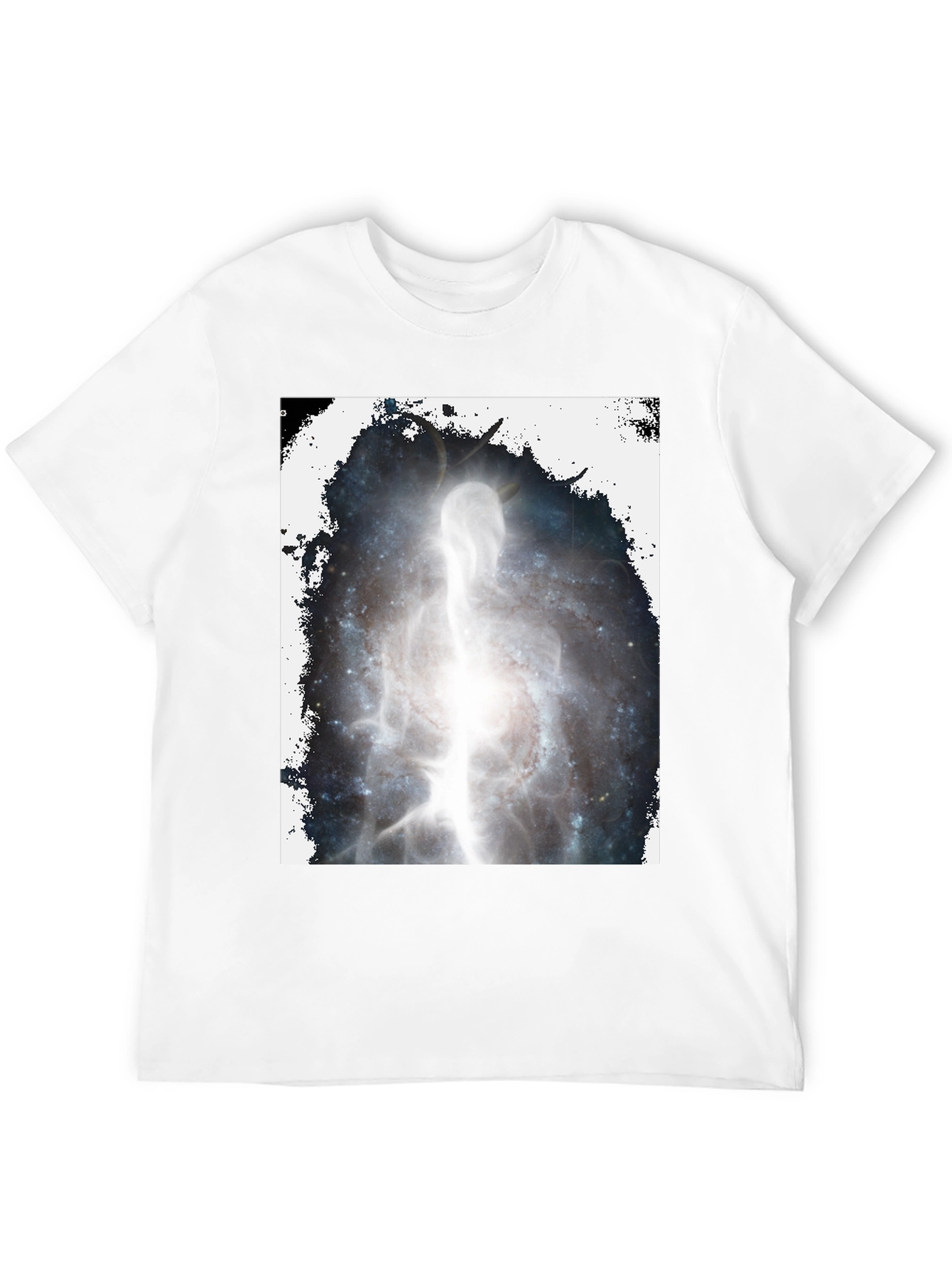 Black Cosmic Being Black Graphic T-Shirt view 12