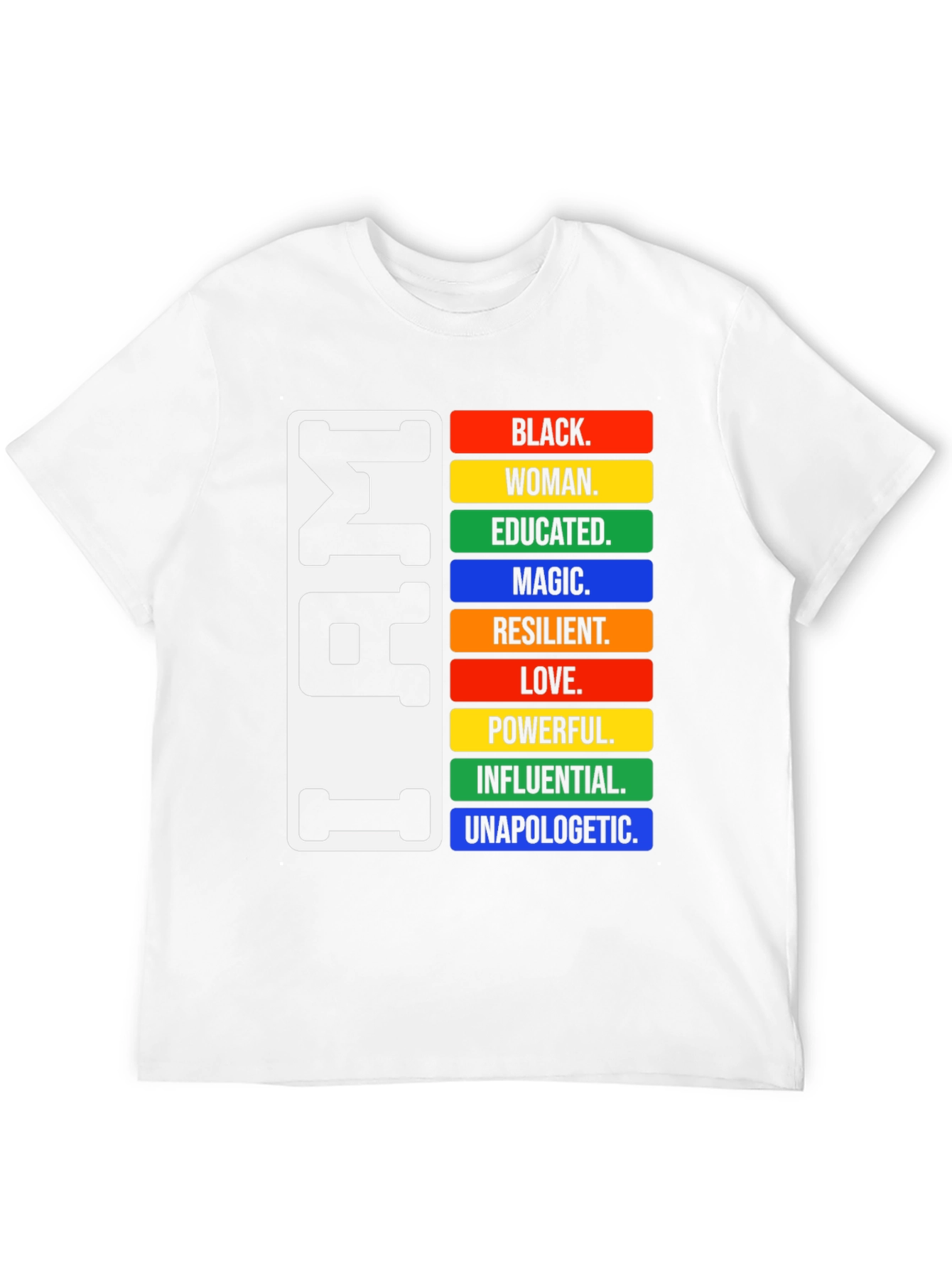 Black I AM Black Woman T-Shirt view 12