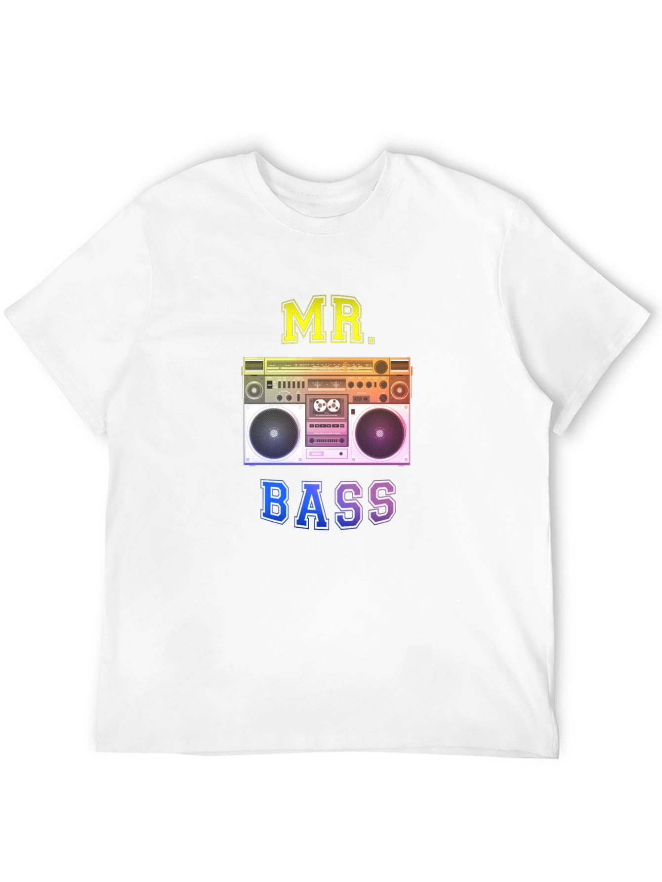 Black Mr. Bass Retro Boombox Graphic Tee - Black view 12