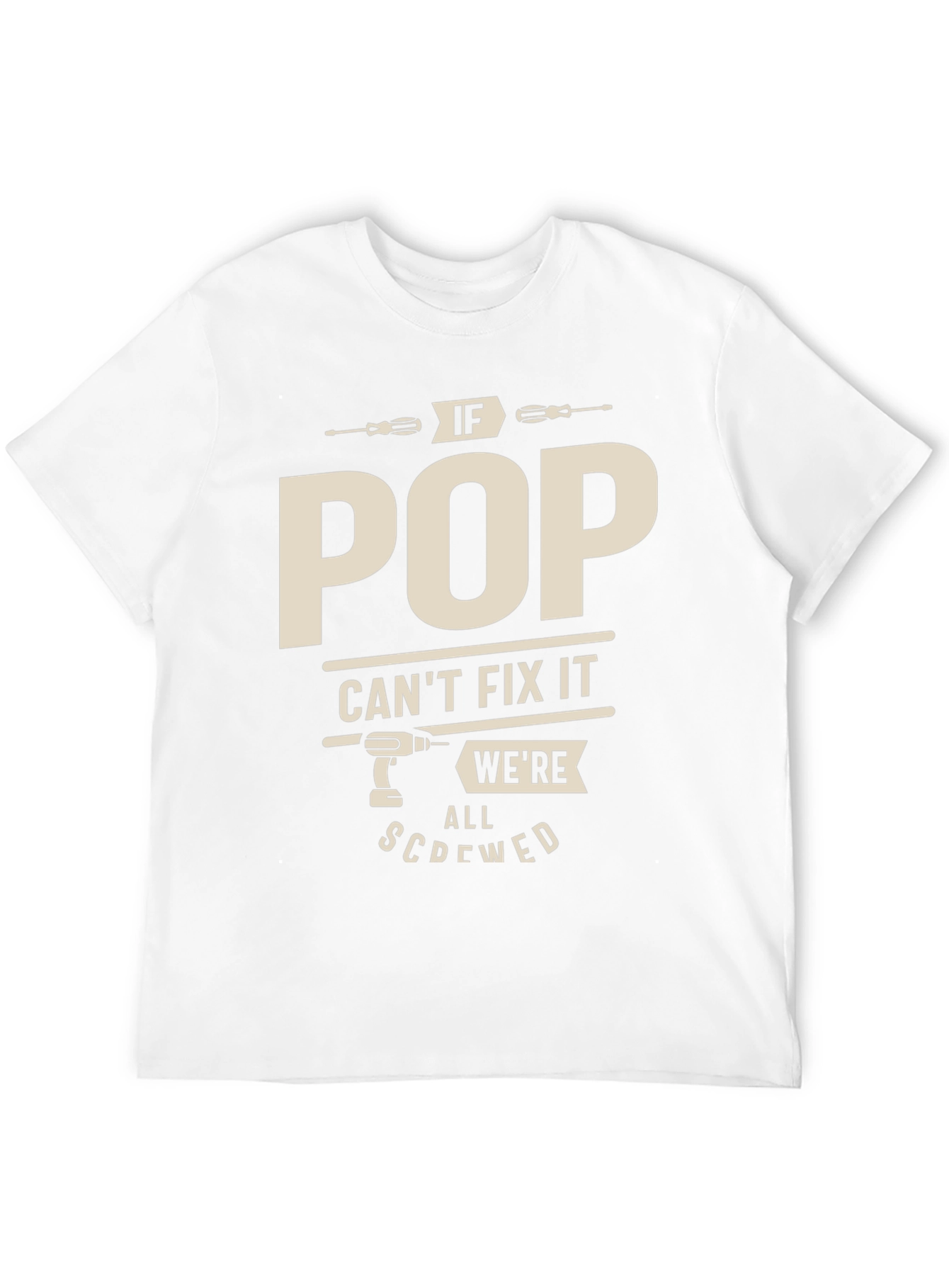 Black Funny "If Pop Can't Fix It" Graphic T-Shirt view 12
