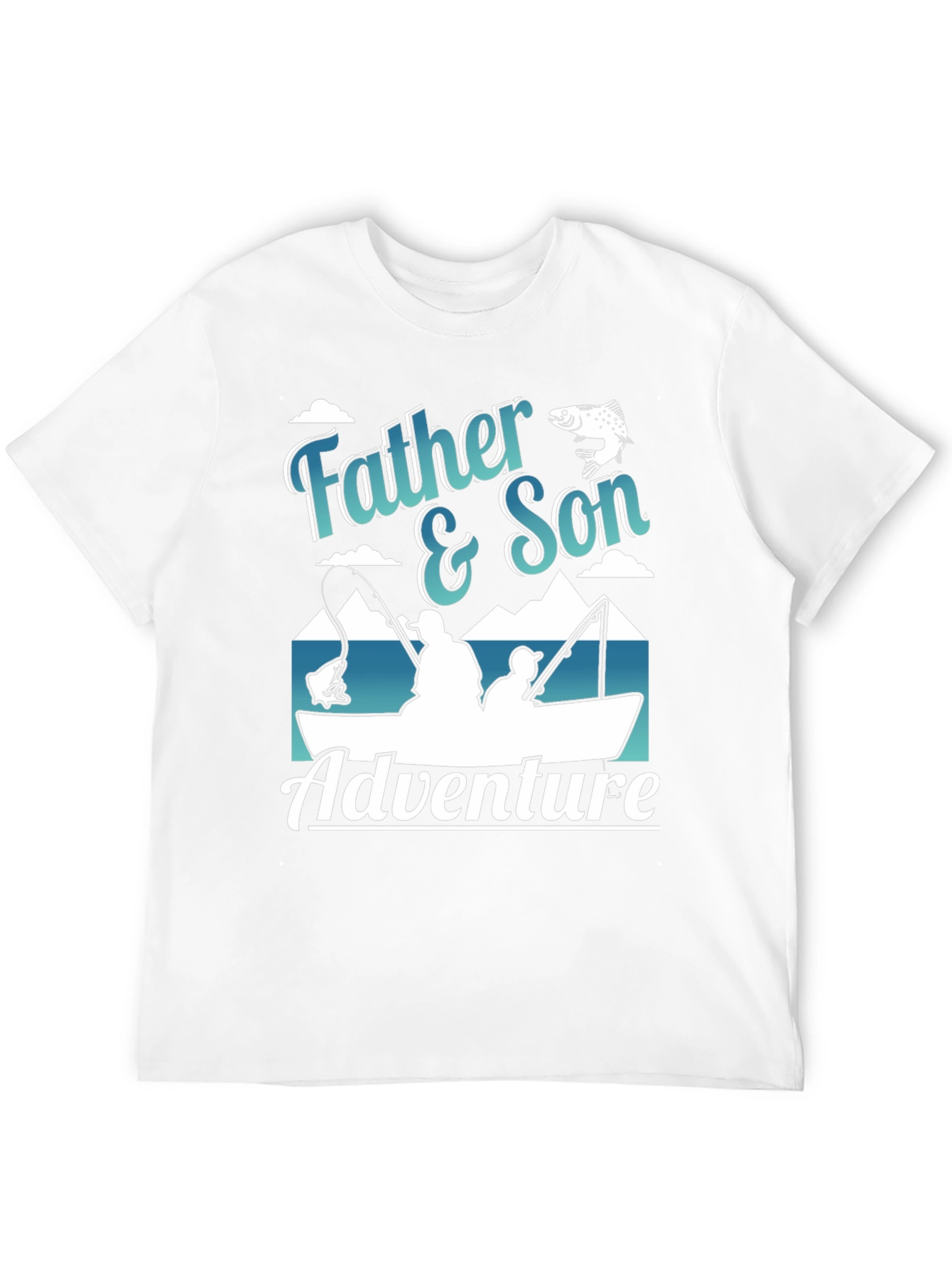 Black Father & Son Adventure Fishing T-Shirt view 12