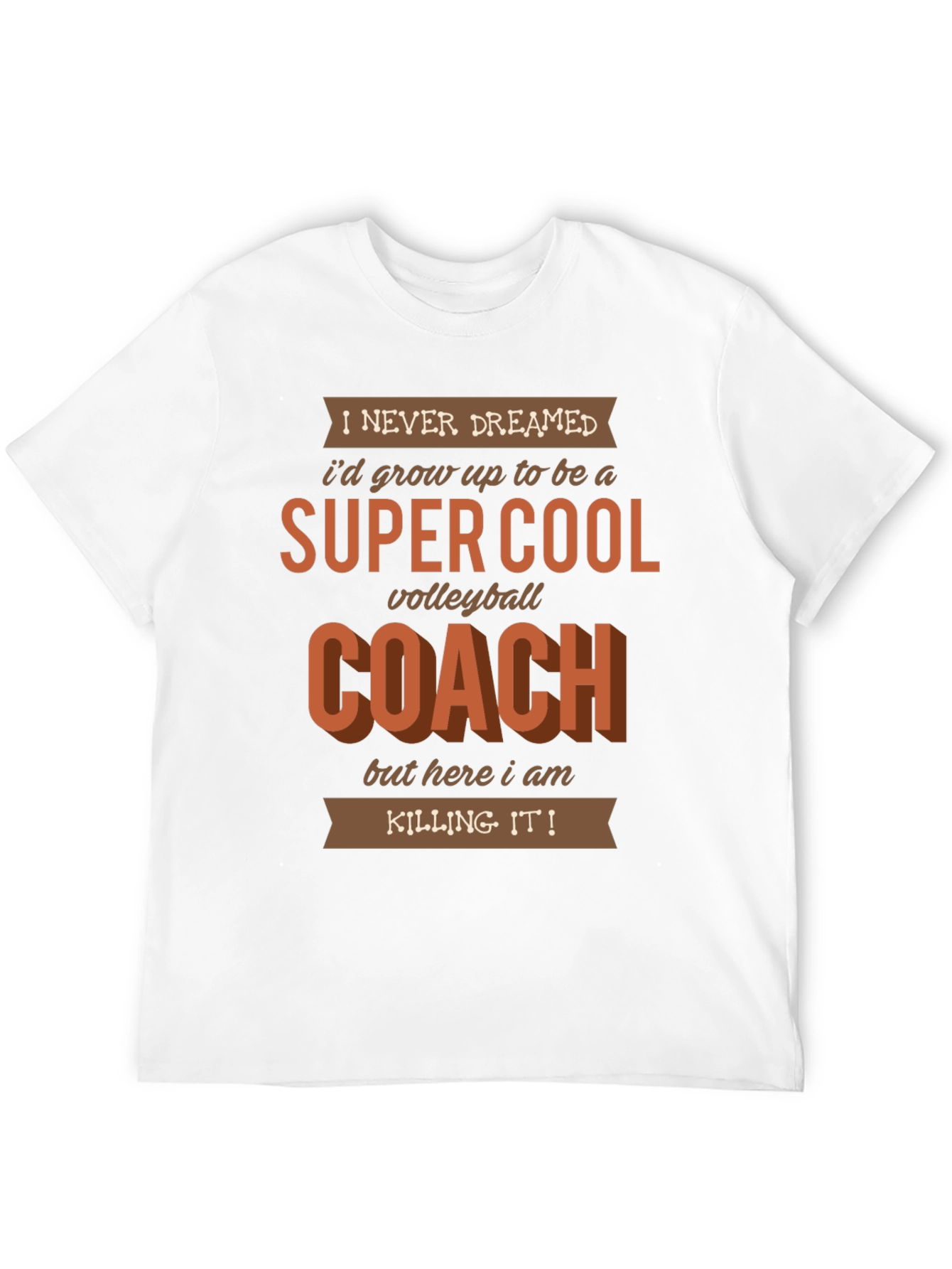 Black Super Cool Volleyball Coach Graphic T-Shirt view 12
