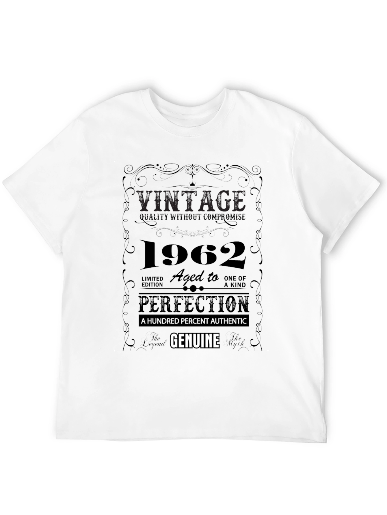 Black Vintage 1962 Aged to Perfection T-Shirt view 12