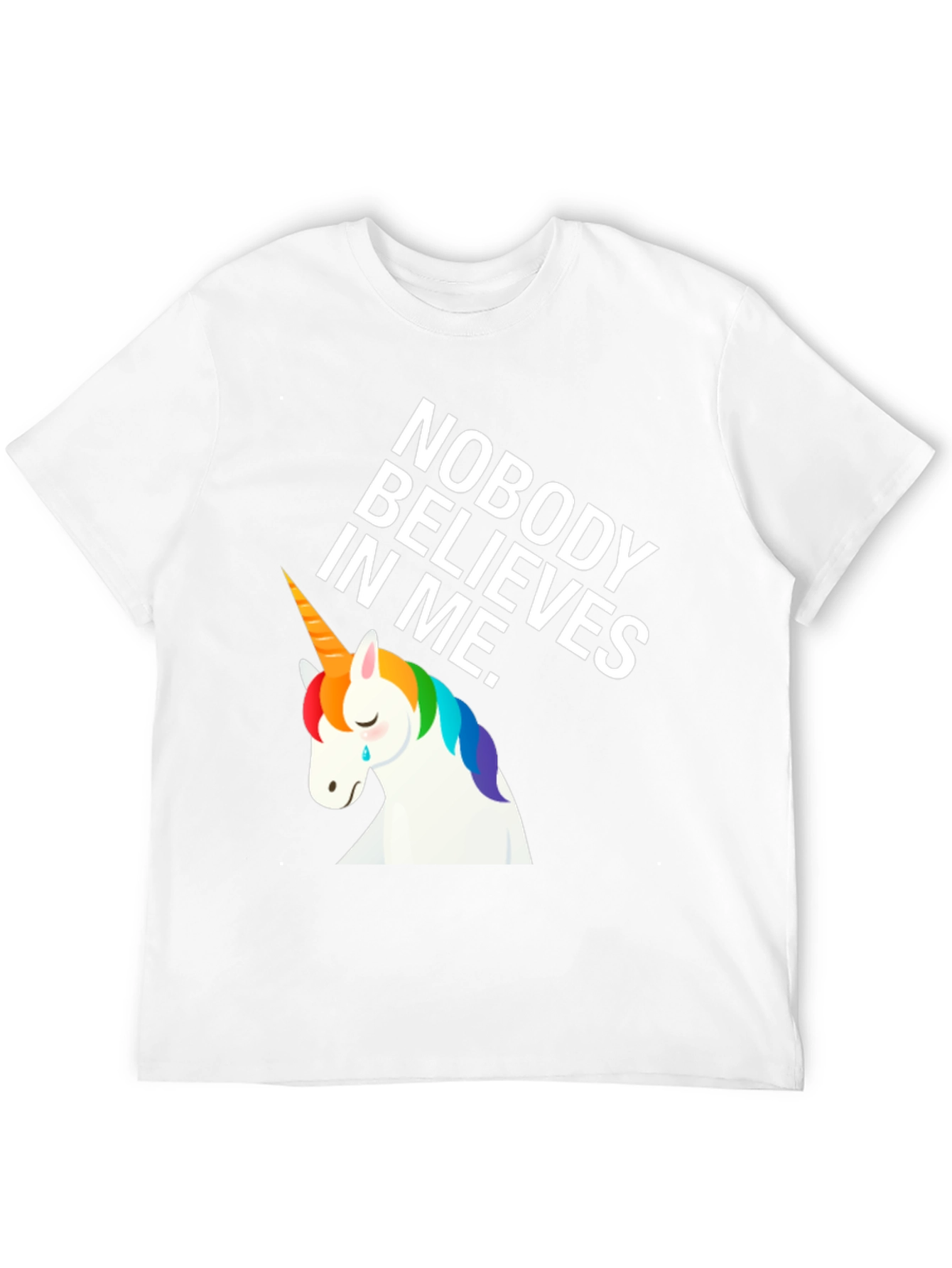 Black Sad Unicorn Graphic Tee - Nobody Believes view 12