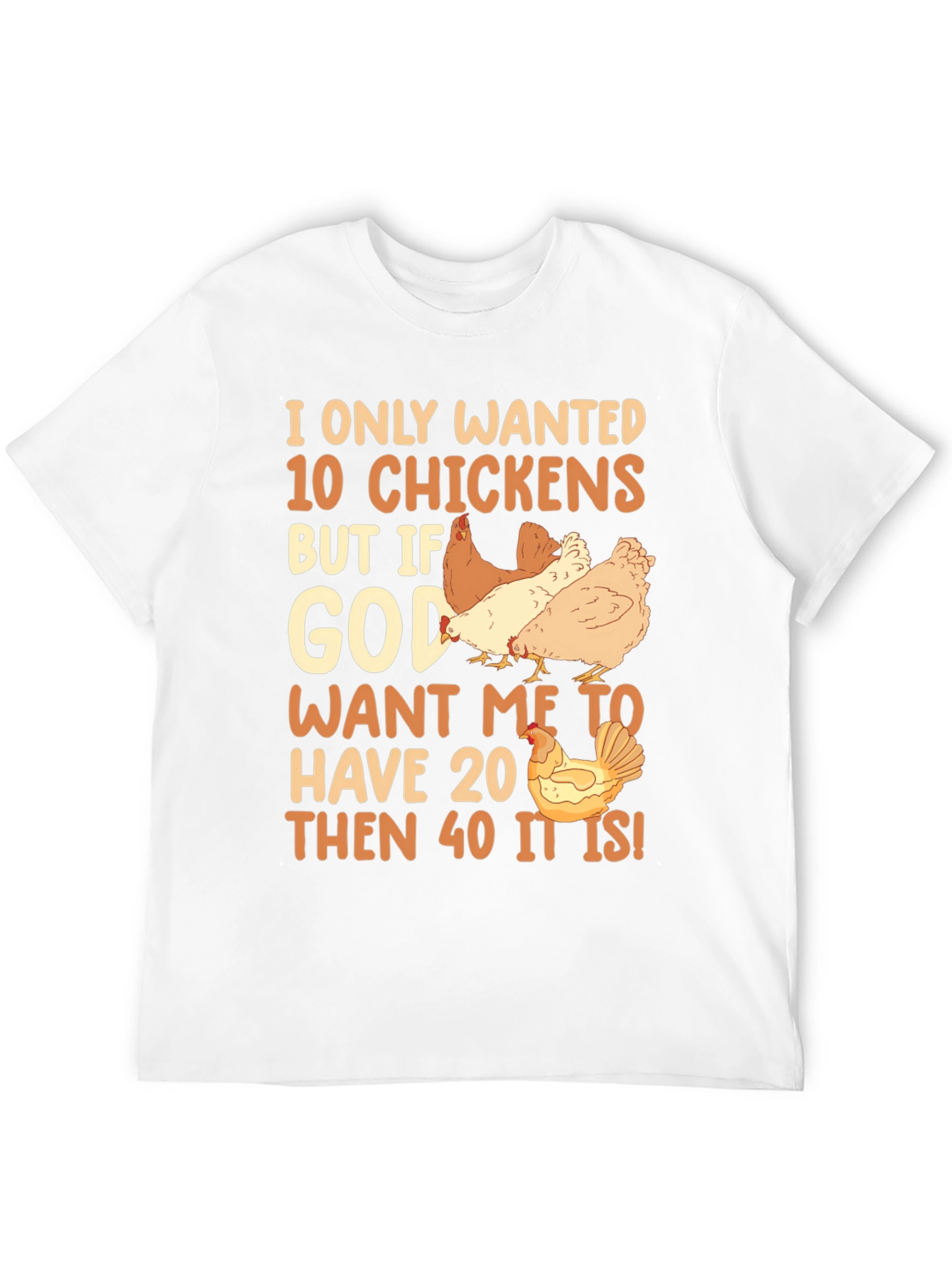 Black I Only Wanted 10 Chickens Graphic Tee view 12