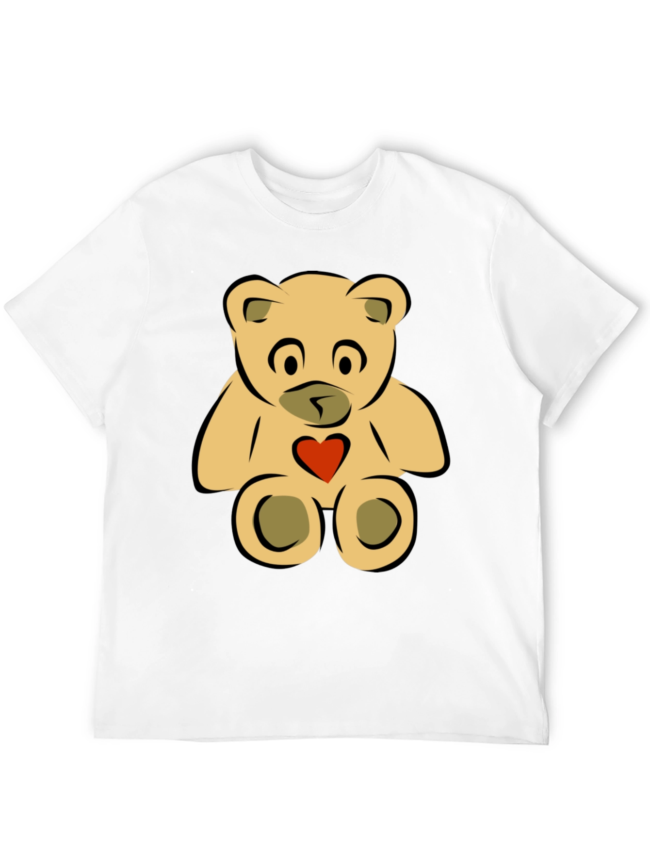 Black Cute Teddy Bear Graphic Tee - Black view 12