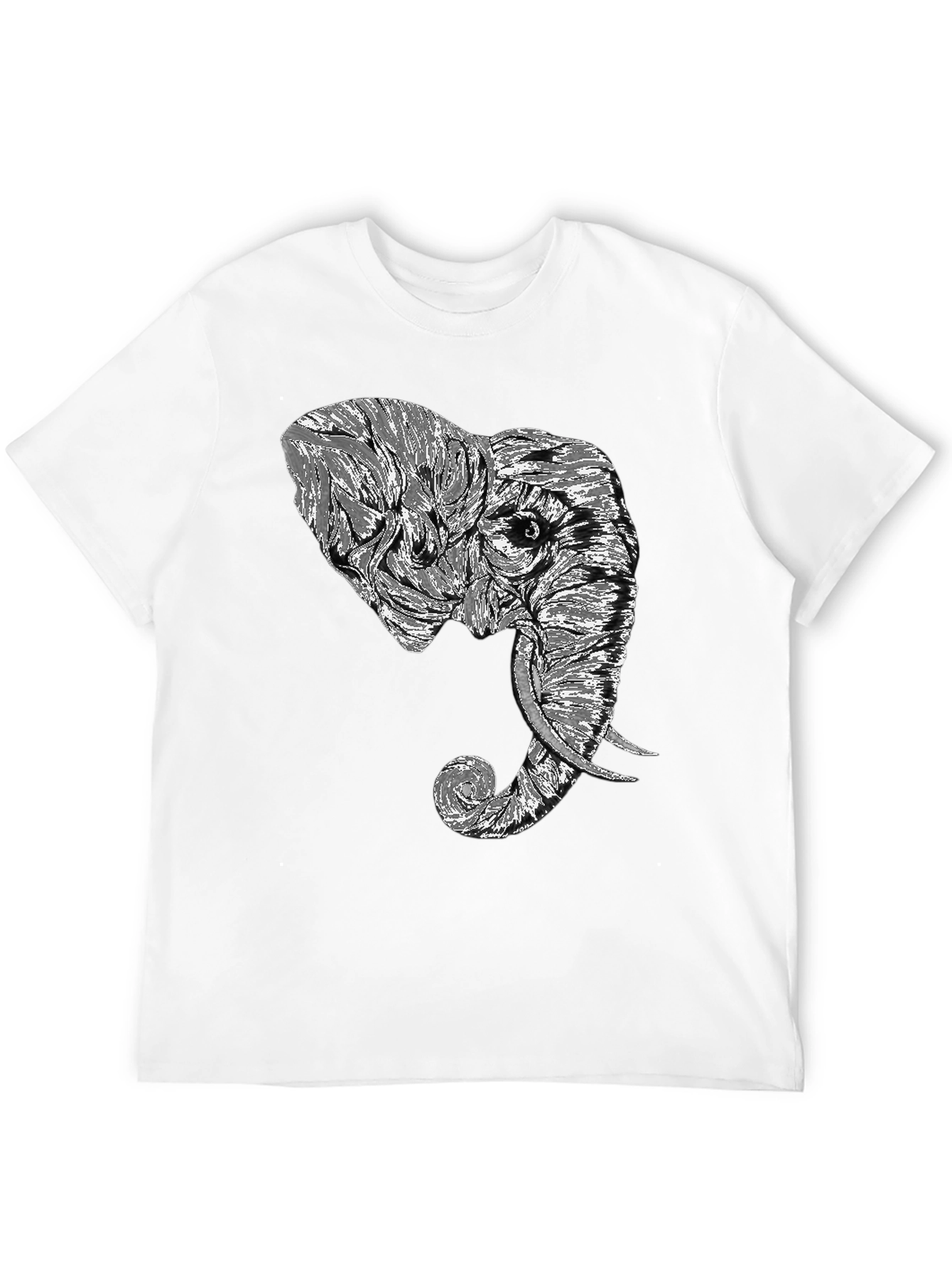 Elephant Graphic Tee - Stylish Men's Black T-Shirt - 12