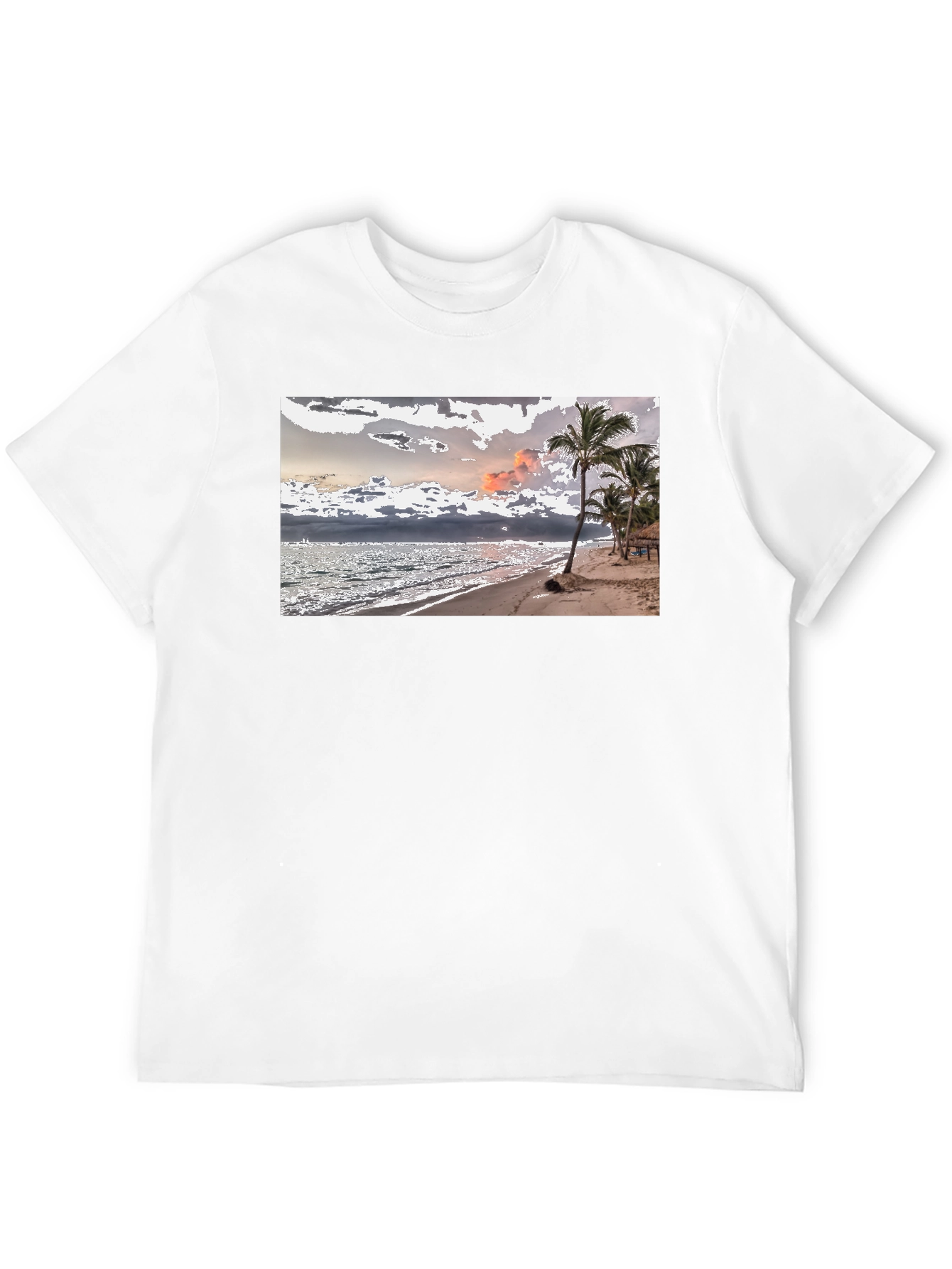 Black Beach Scene Graphic Tee view 12