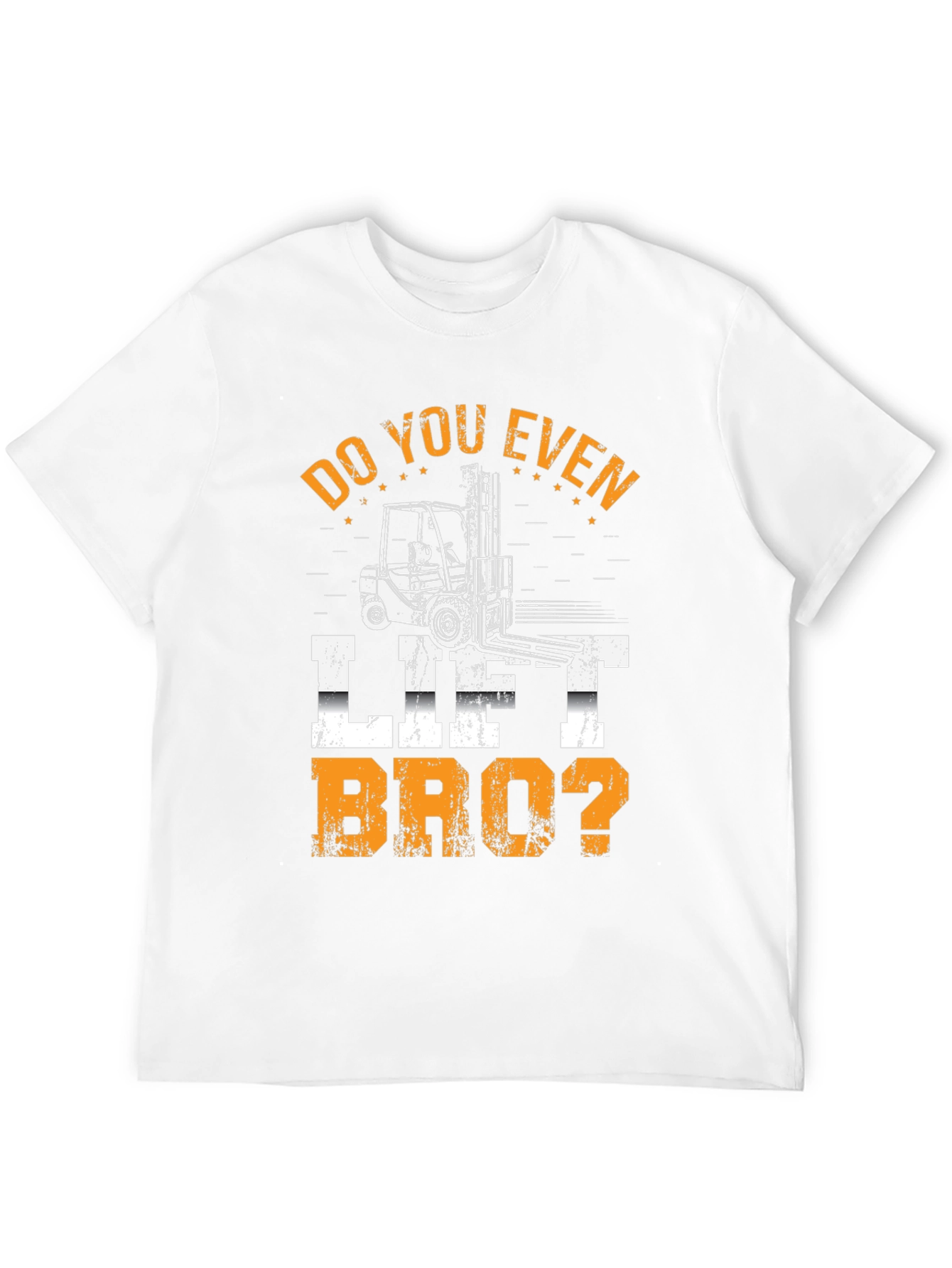 Black Do You Even Lift Bro? Forklift T-Shirt view 12