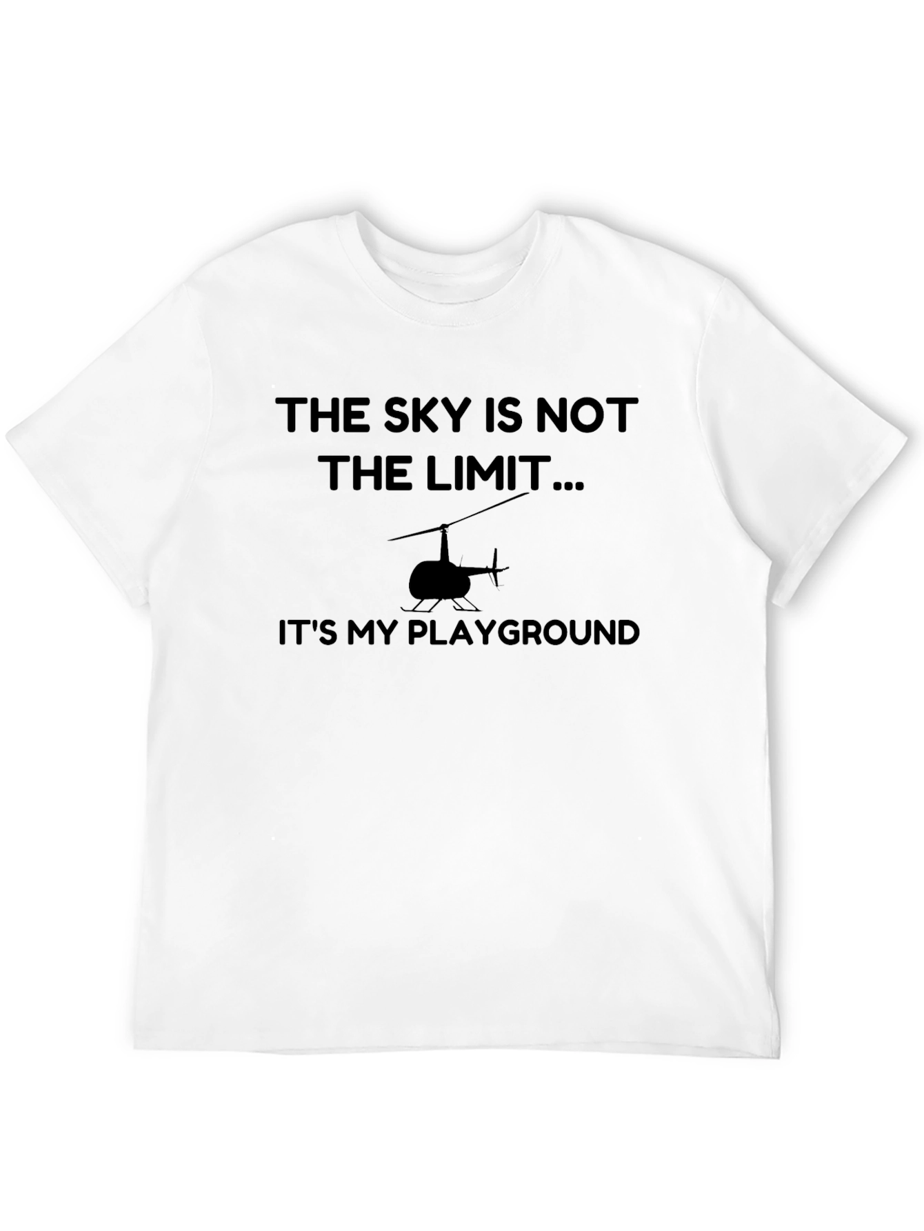 Black Sky's Not The Limit Helicopter T-Shirt view 12
