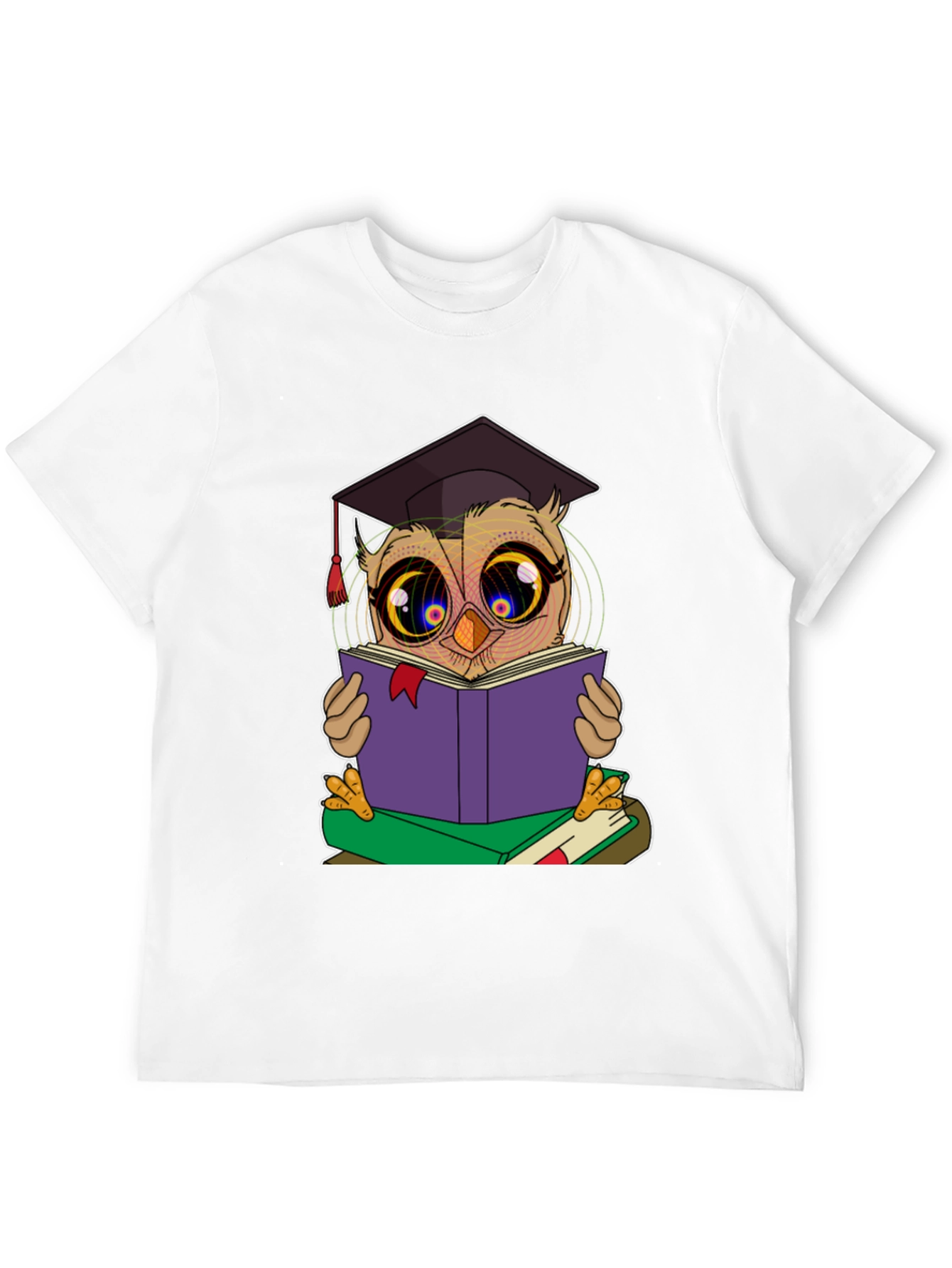 Black Owl Reading Book T-Shirt view 12