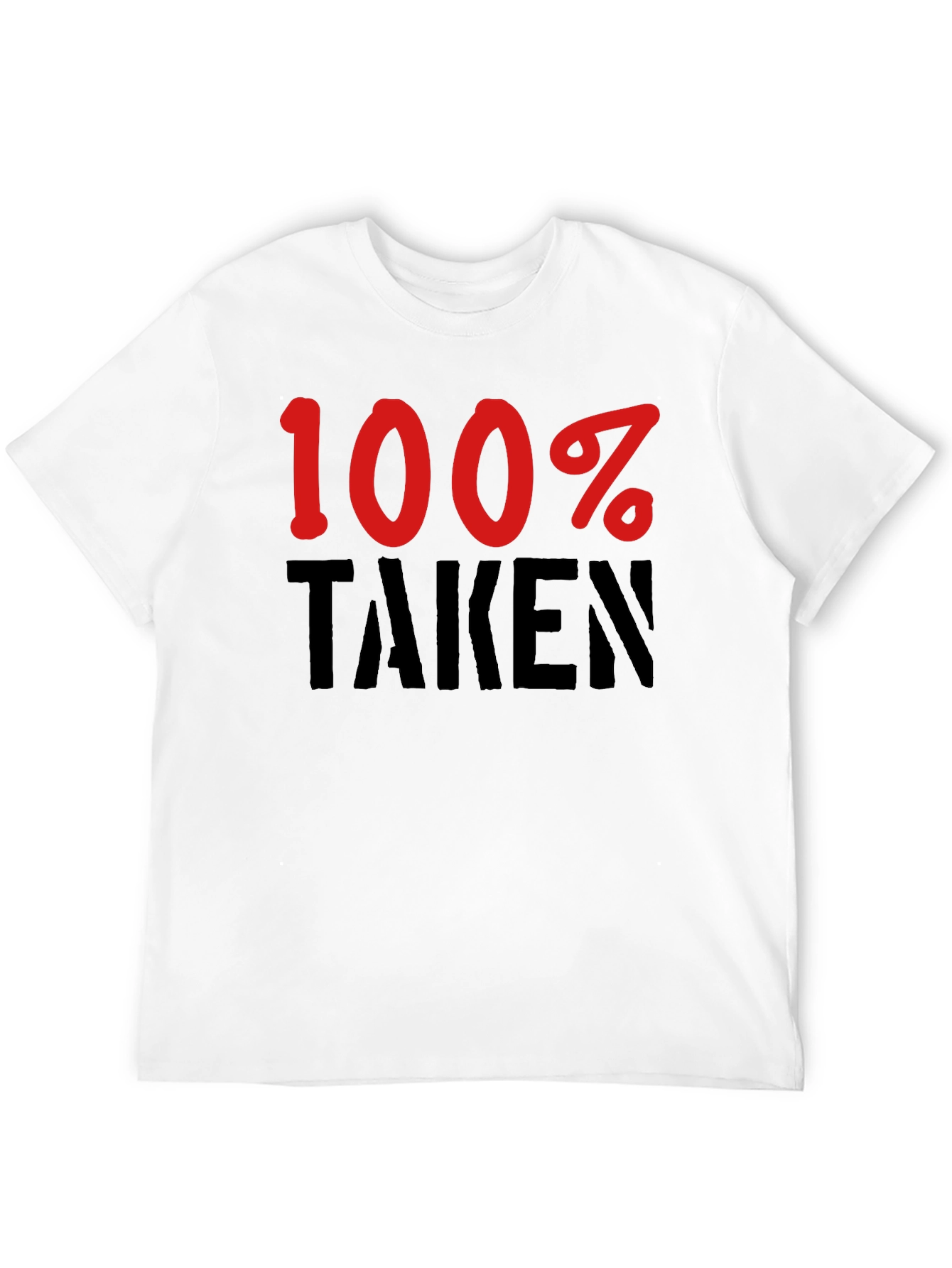 Black 100% Taken Graphic Tee - Funny Relationship Shirt view 12