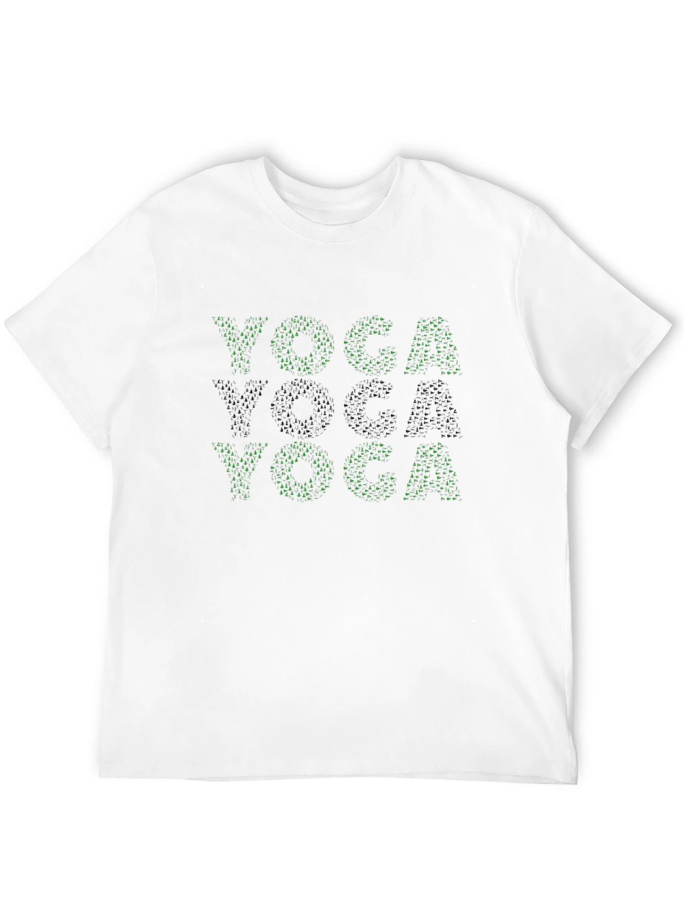 Black Yoga T-Shirt | Tree Silhouette Design view 12