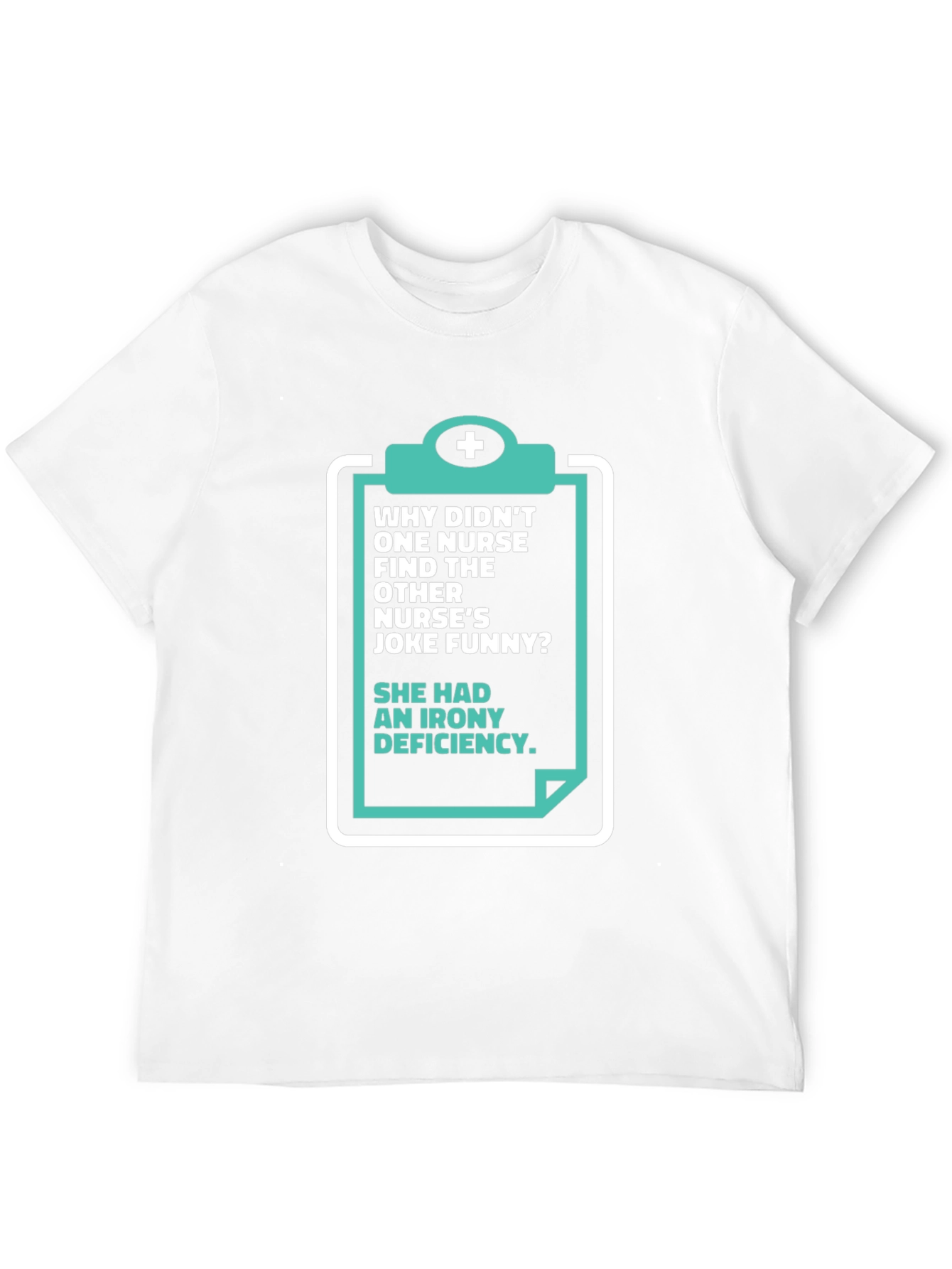 Black Funny Nurse T-Shirt - Irony Deficiency view 12