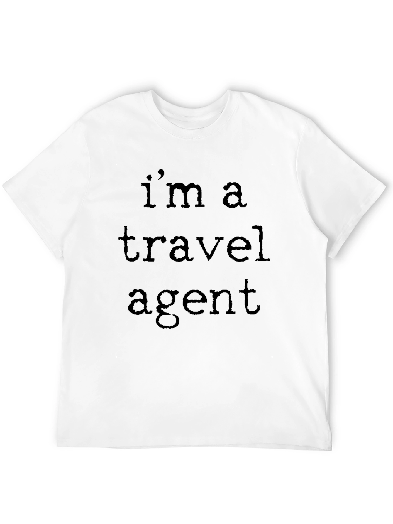 Black Travel Agent T-Shirt - Black Crew Neck view 12