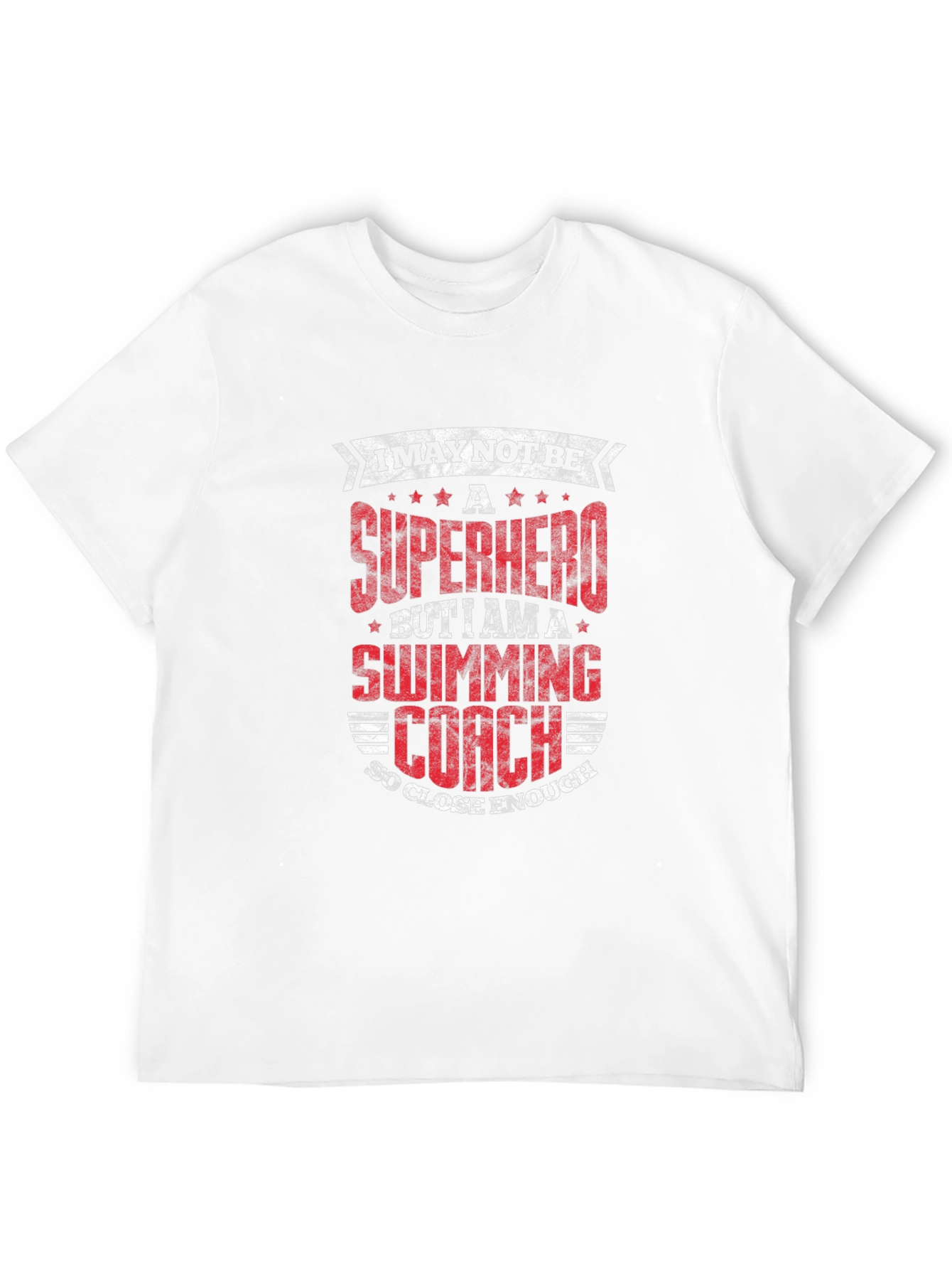 Black Superhero Swimming Coach Black T-Shirt view 12