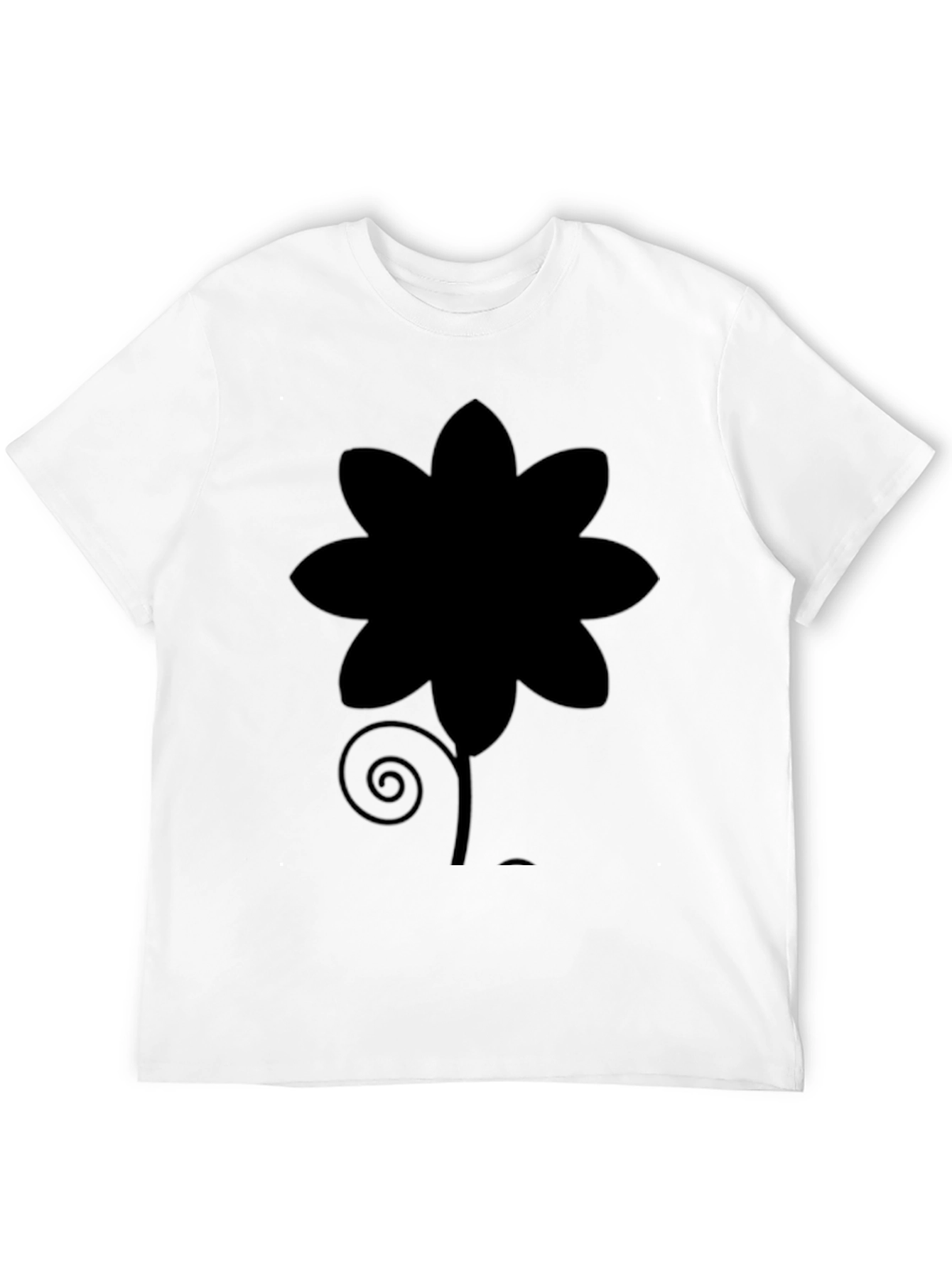 Black Black Flower Graphic Tee - Soft Cotton Casual Shirt view 12