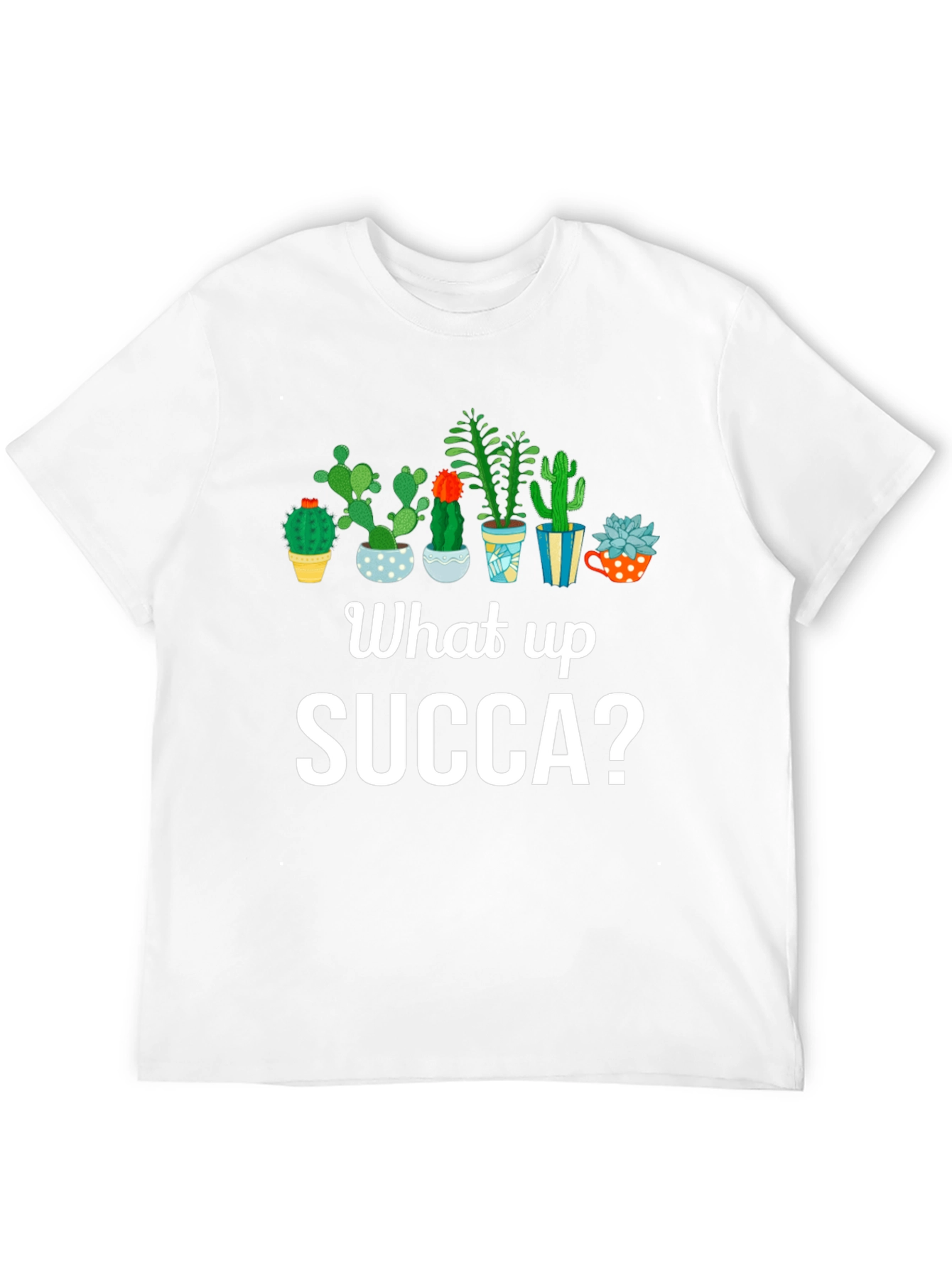 Black What up SUCCA? Cactus Graphic T-Shirt view 12