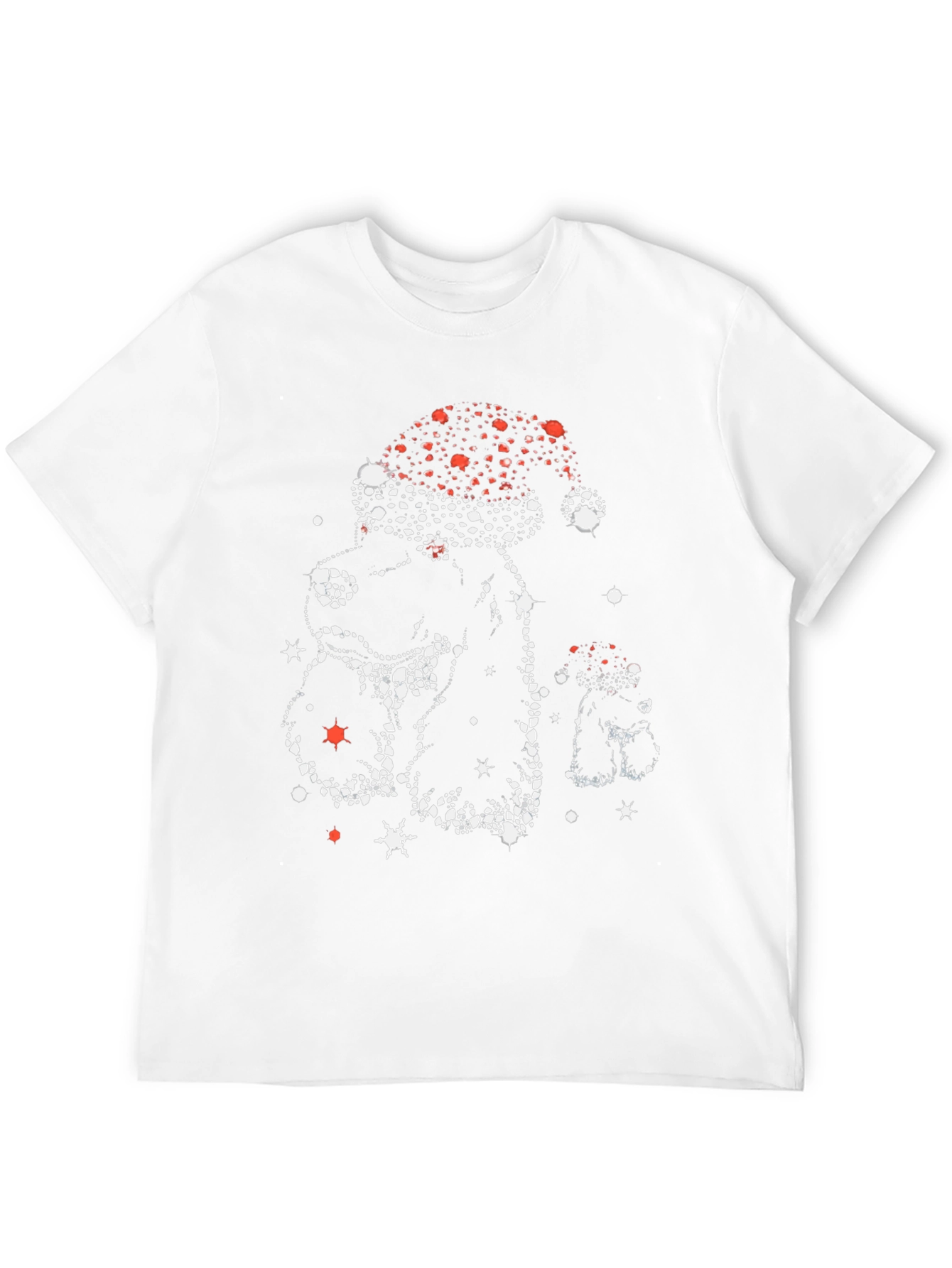 Black Festive Santa Dog T-Shirt view 12