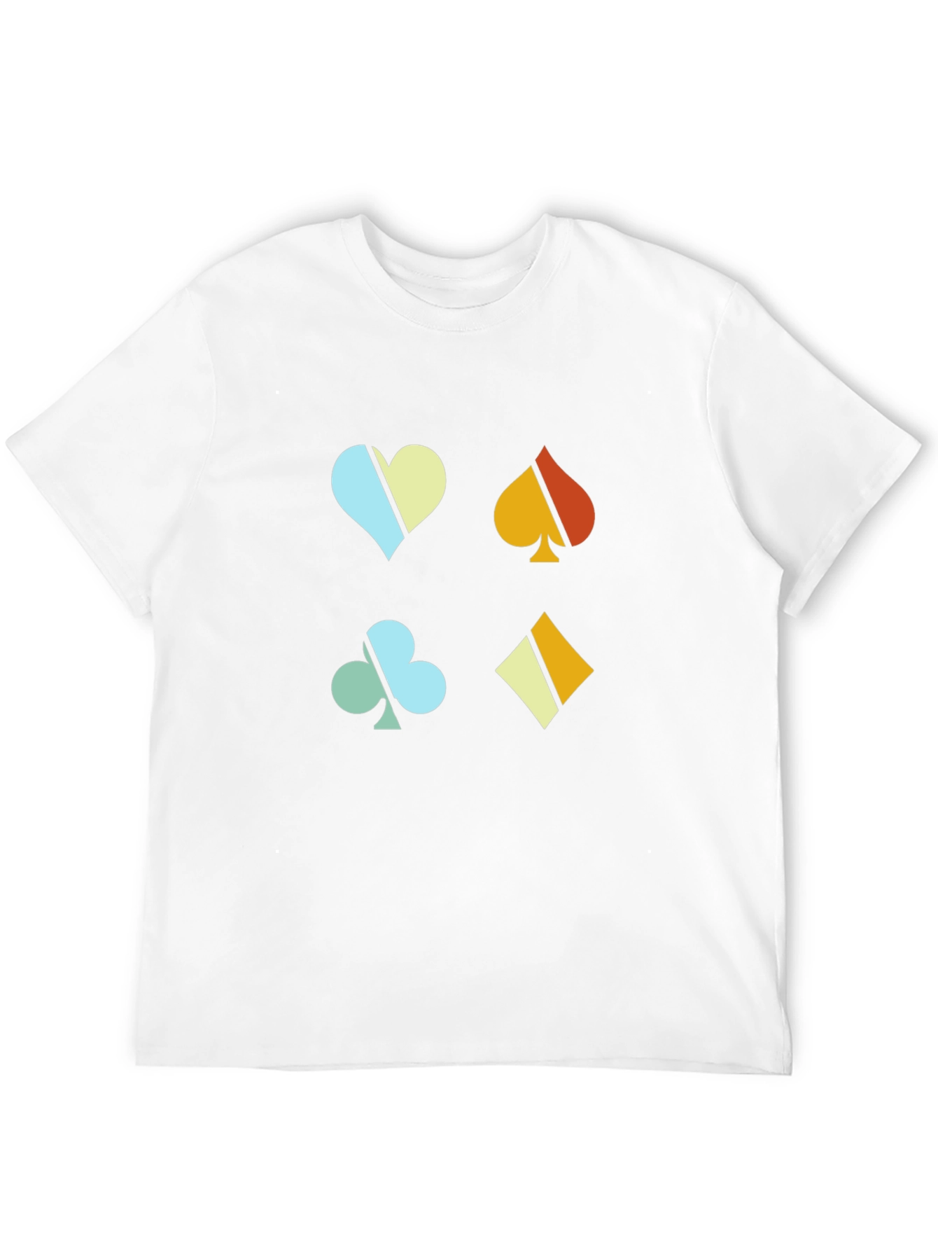 Black Retro Card Suits T-Shirt - Modern Design view 12