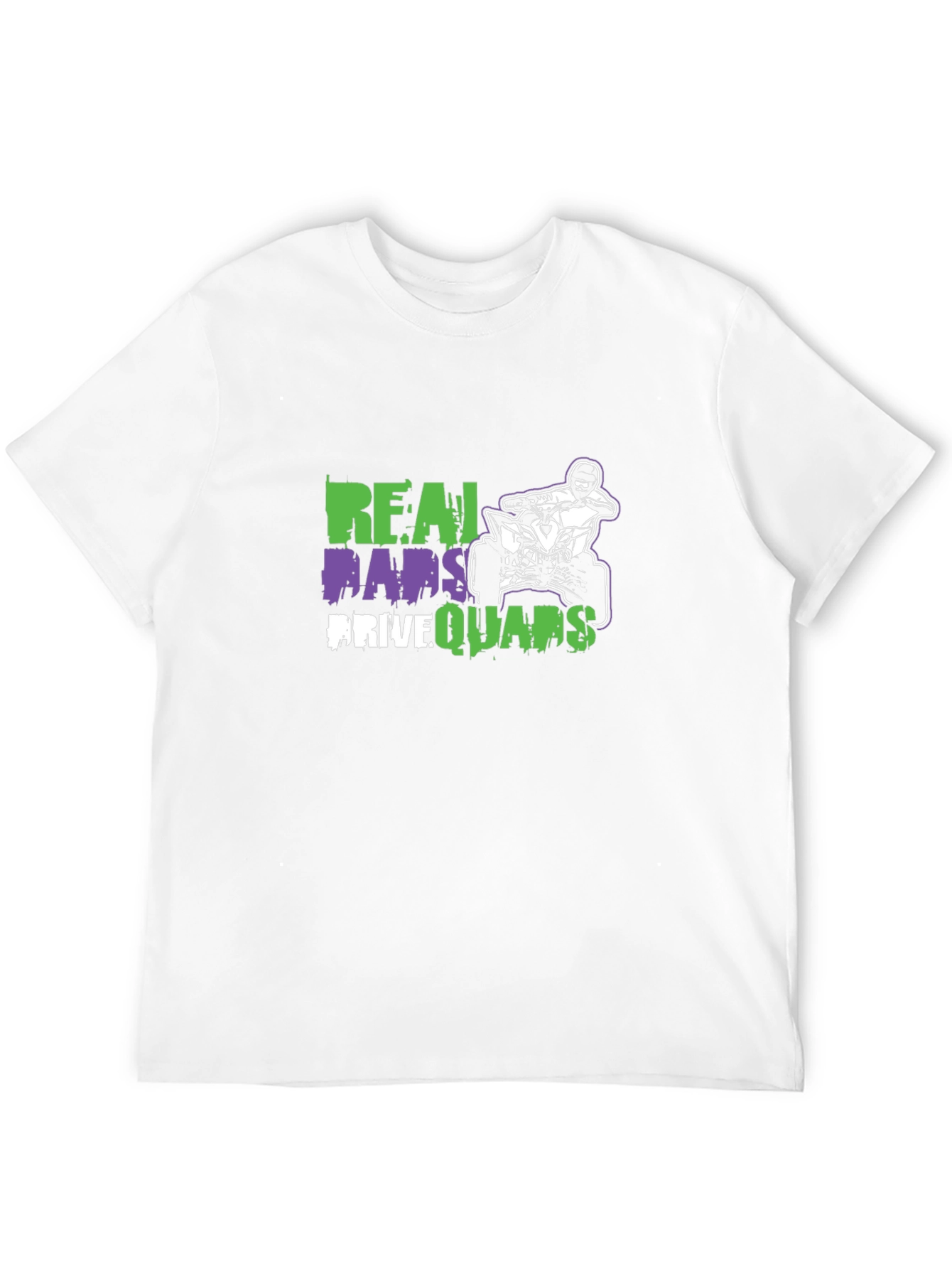 Black Real Dads Drive Quads Black T-Shirt view 12