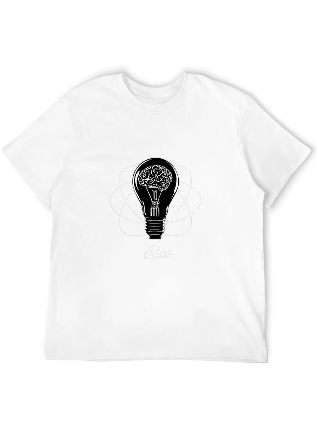 Black Idea Lightbulb Brain Graphic Tee - Think Outside the Box view 12