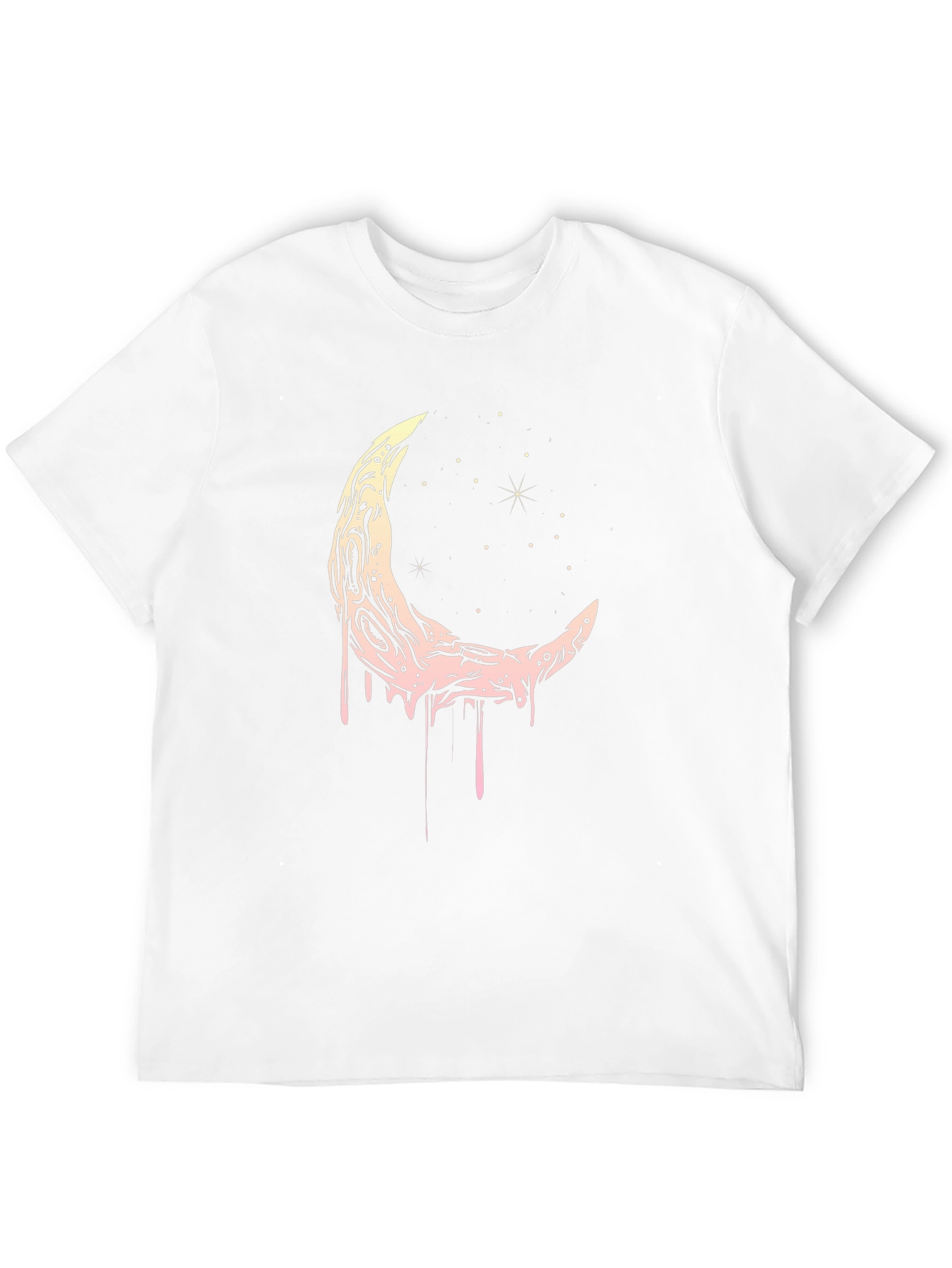 Black Crescent Moon Graphic Black T-Shirt view 12