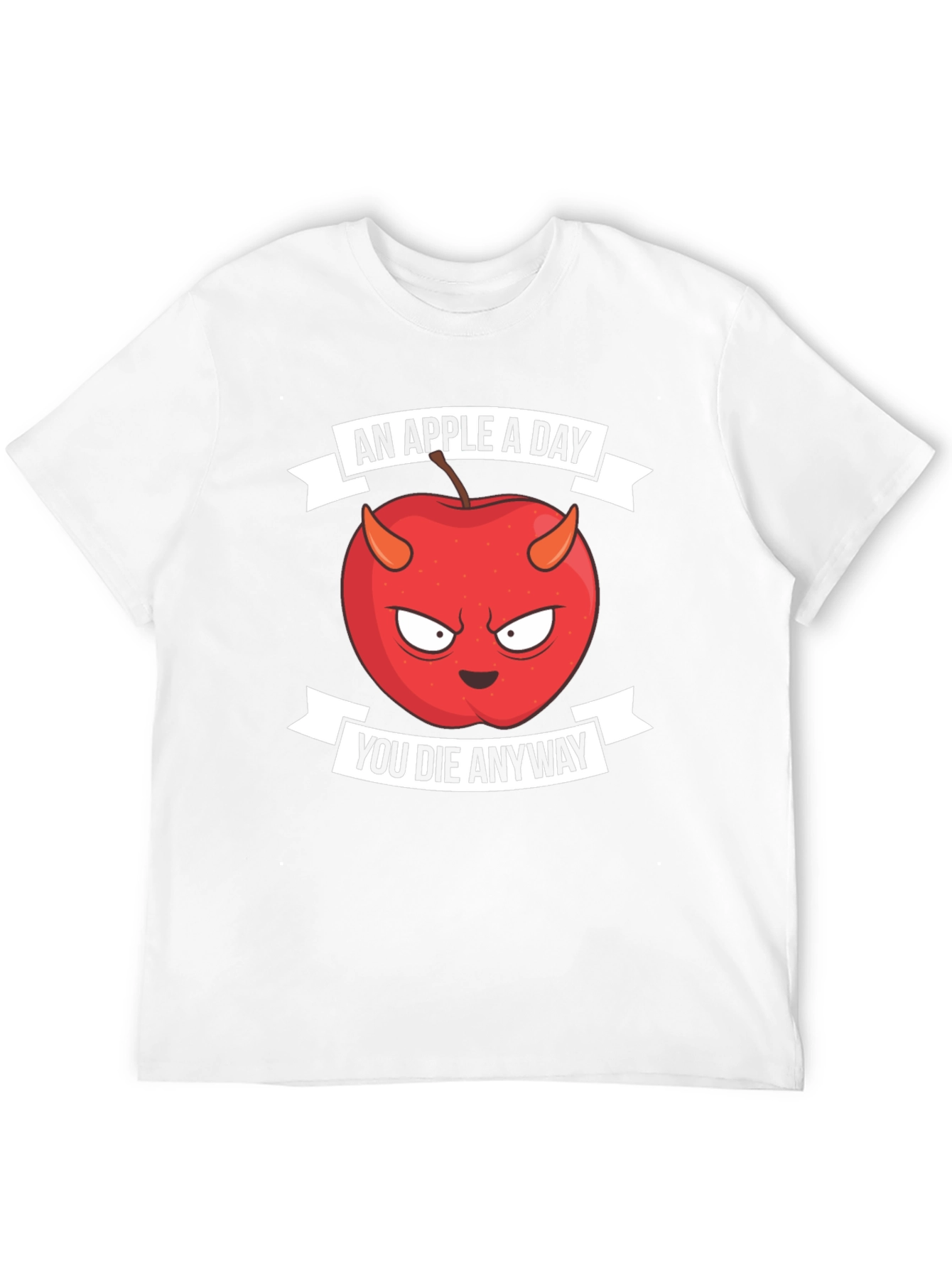 Black An Apple A Day You Die Anyway T-Shirt view 12